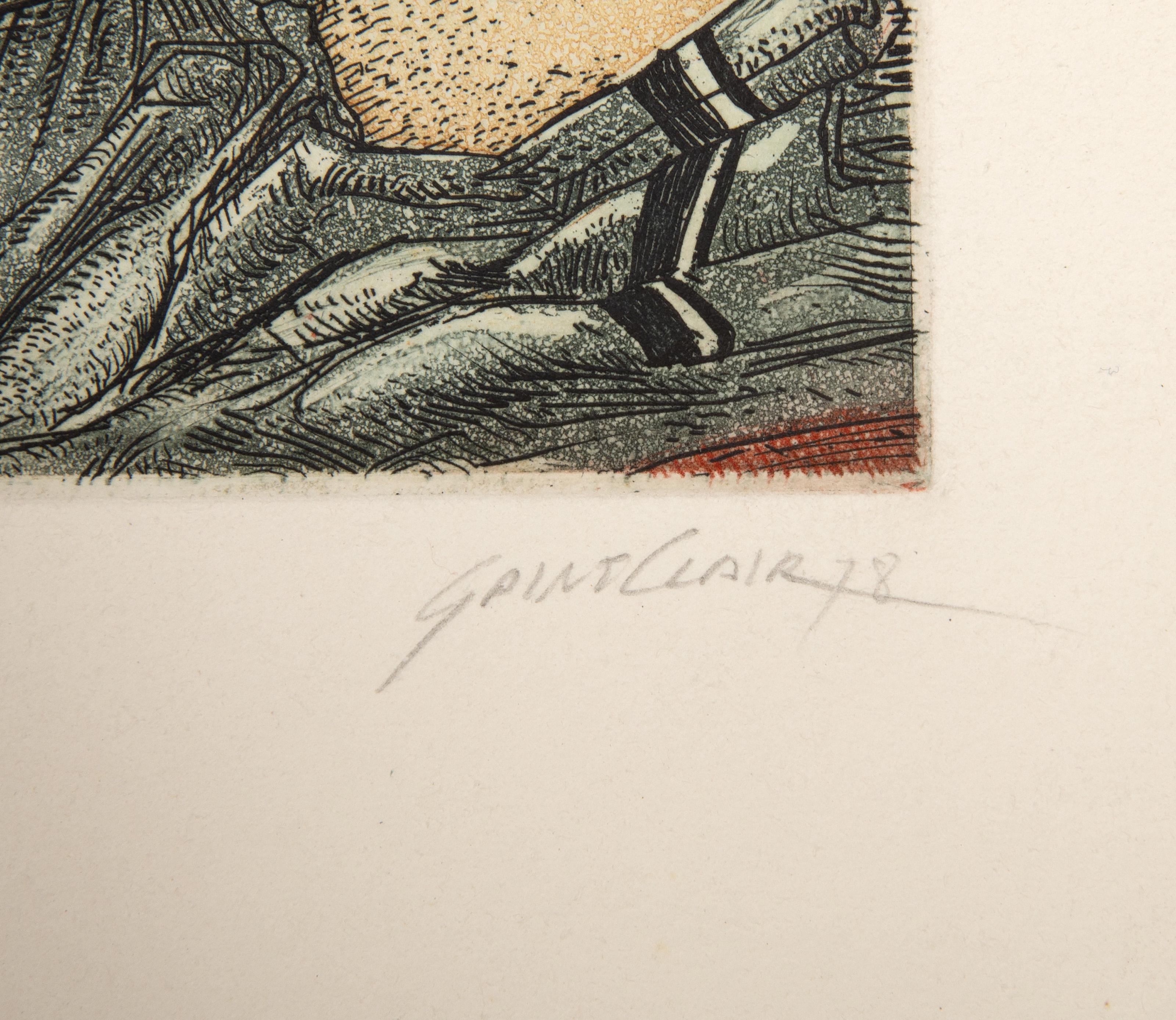 Dentro de ti II, aguafuerte y aguatinta surrealistas de Saint Clair Cemin en venta 3