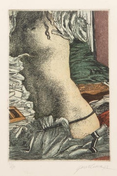 Dentro de ti II, aguafuerte y aguatinta surrealistas de Saint Clair Cemin
