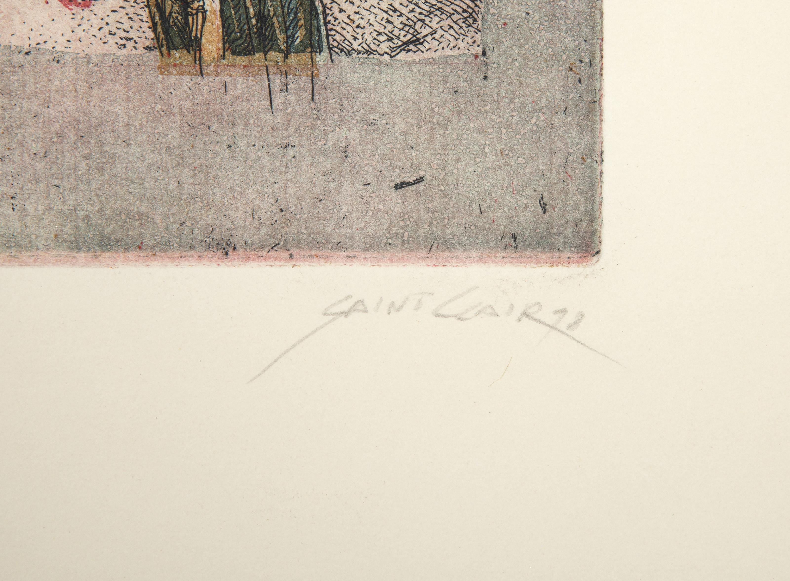 Dentro de ti IV, aguafuerte y aguatinta surrealistas de Saint Clair Cemin en venta 3