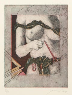 Dentro de ti IV, aguafuerte y aguatinta surrealistas de Saint Clair Cemin