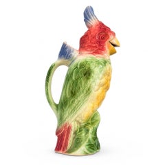 Saint Clément French Majolica Parrot Form Pitcher, Early 20th Century