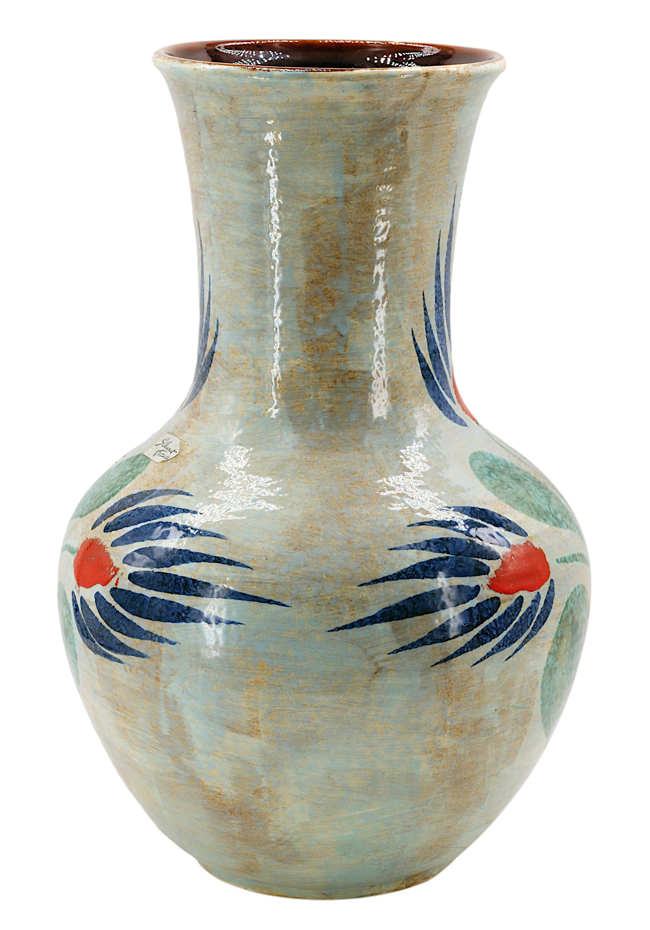 Milieu du XXe siècle A Clement Grand vase français en grès du milieu du siècle, années 1950 en vente