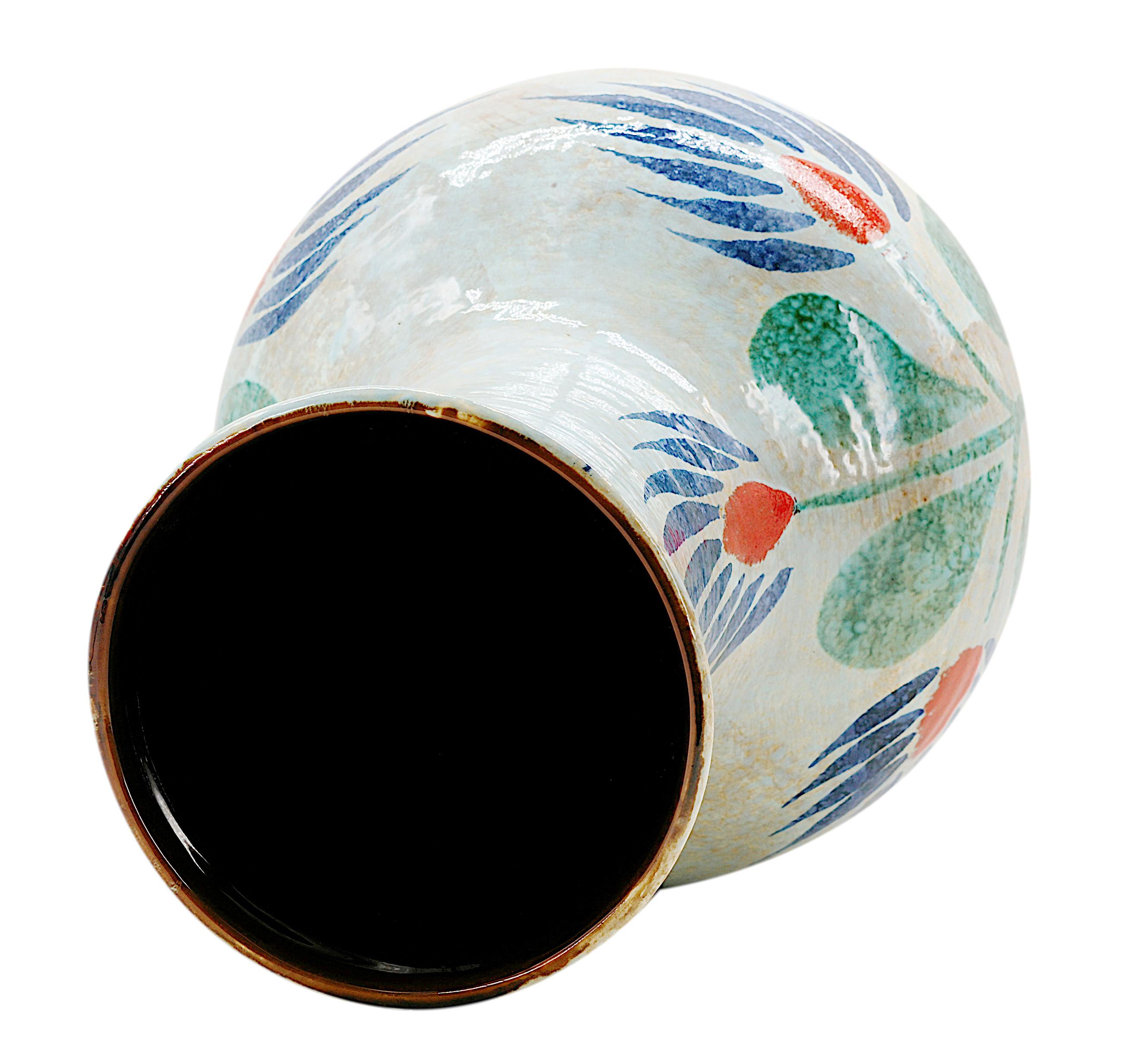 Saint-Clement Huge Mid-Century Stoneware Vase, 1950s For Sale 1