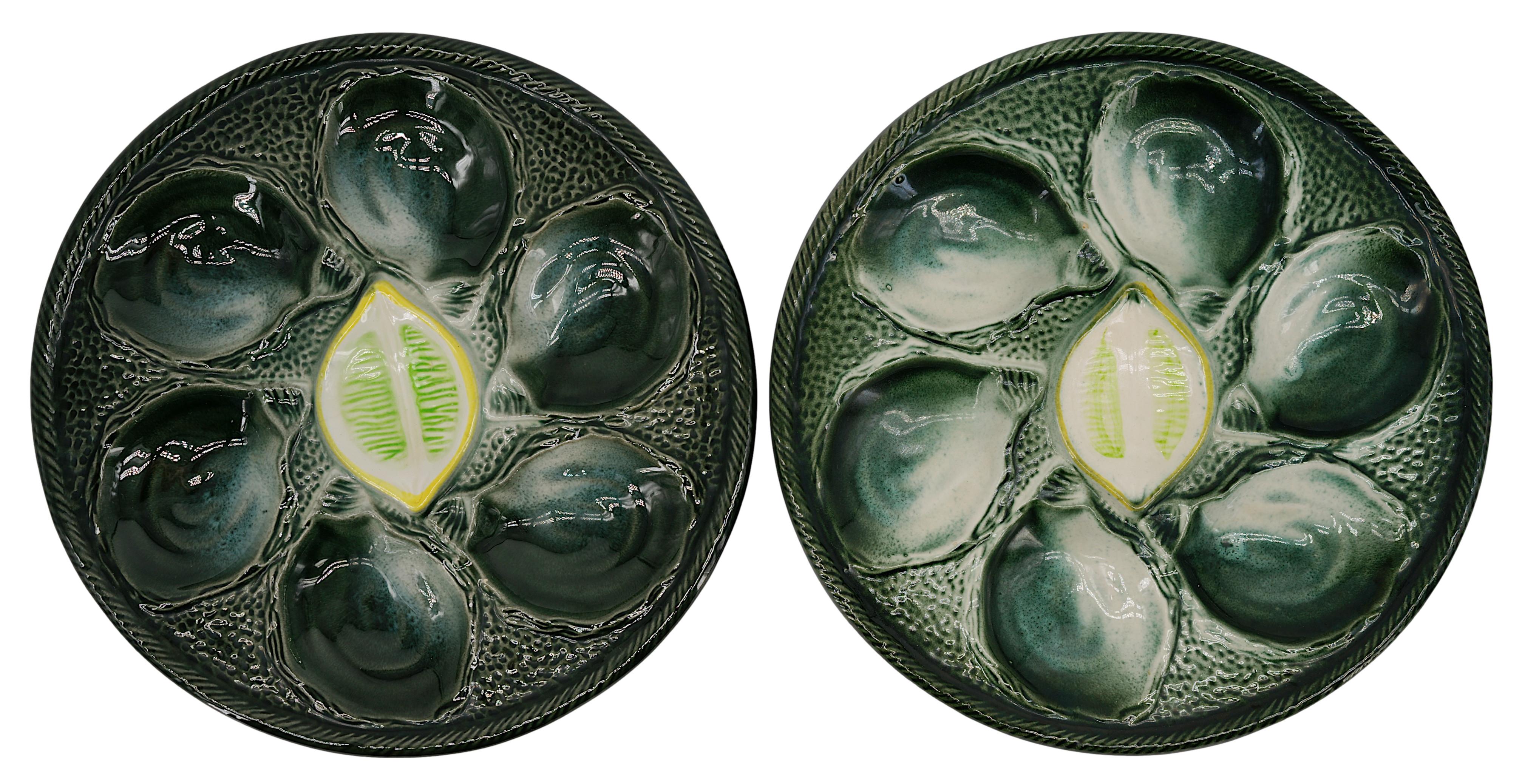 A Clement Set d'huîtres en céramique d'art du milieu du siècle, années 1960 Excellent état - En vente à Saint-Amans-des-Cots, FR