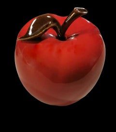Saint-Clement Style France Red Ceramic Art Deco Apple