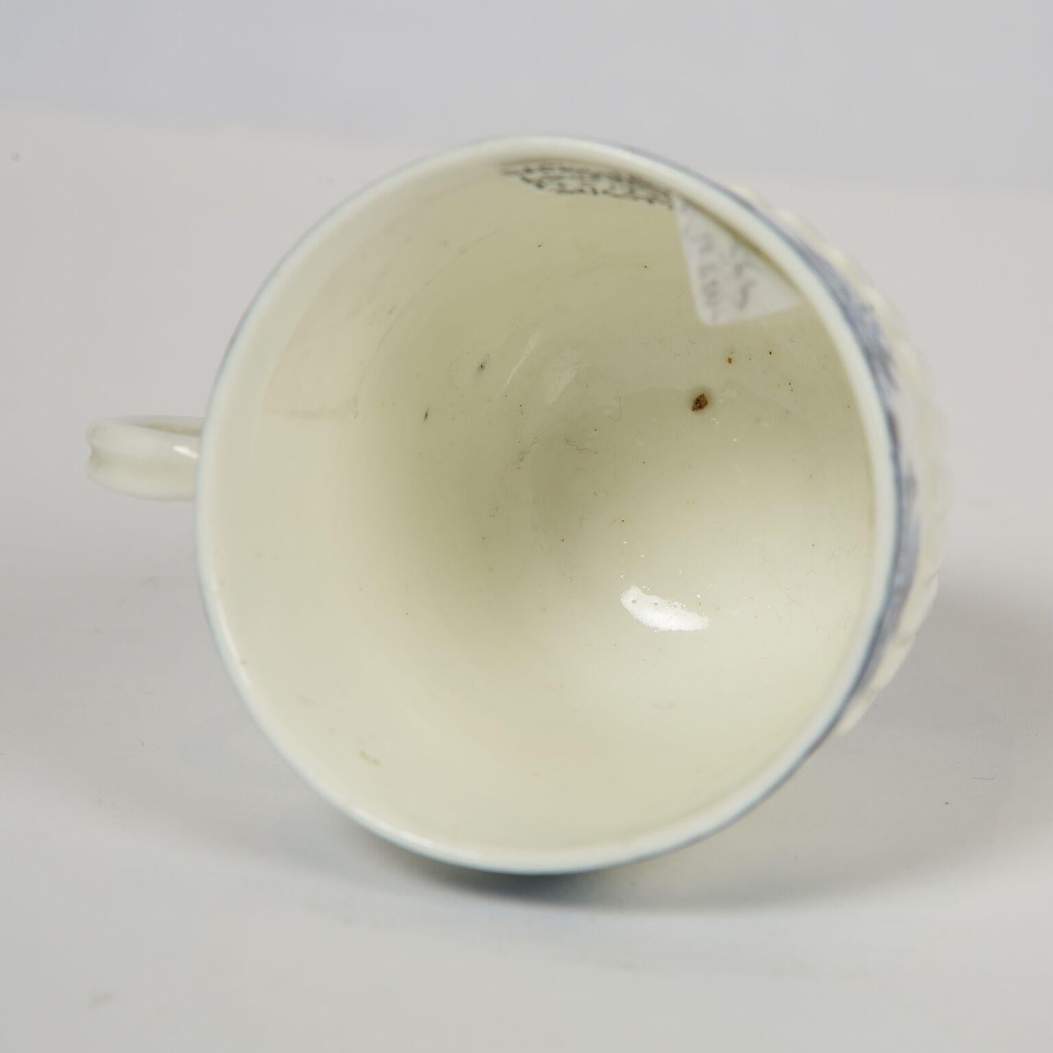 Saint-Cloud Blue and White Soft-Paste Porcelain Cup & Saucer France 18th Century 5