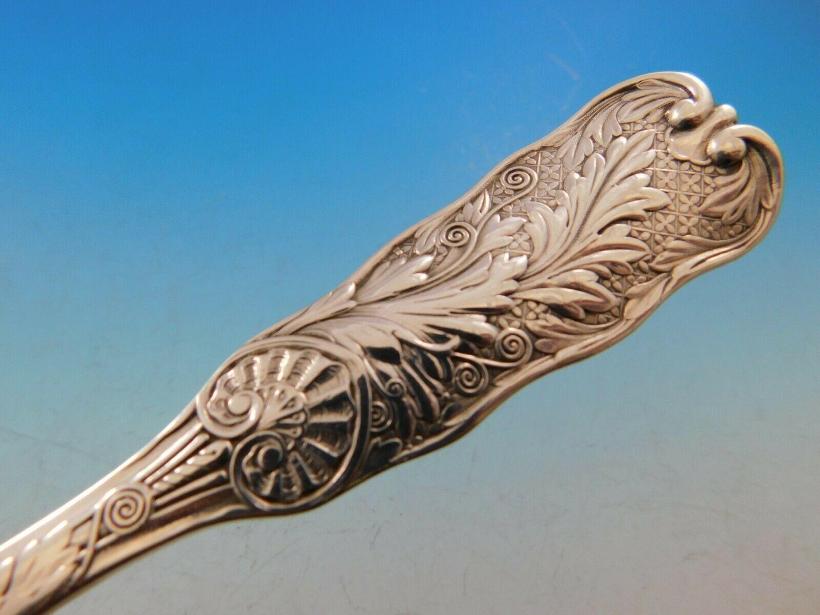 Saint Cloud by Gorham - Set di piatti da portata a forma di pesce in argento Sterling 2-Piece Brite Cut In condizioni ottime a Big Bend, WI