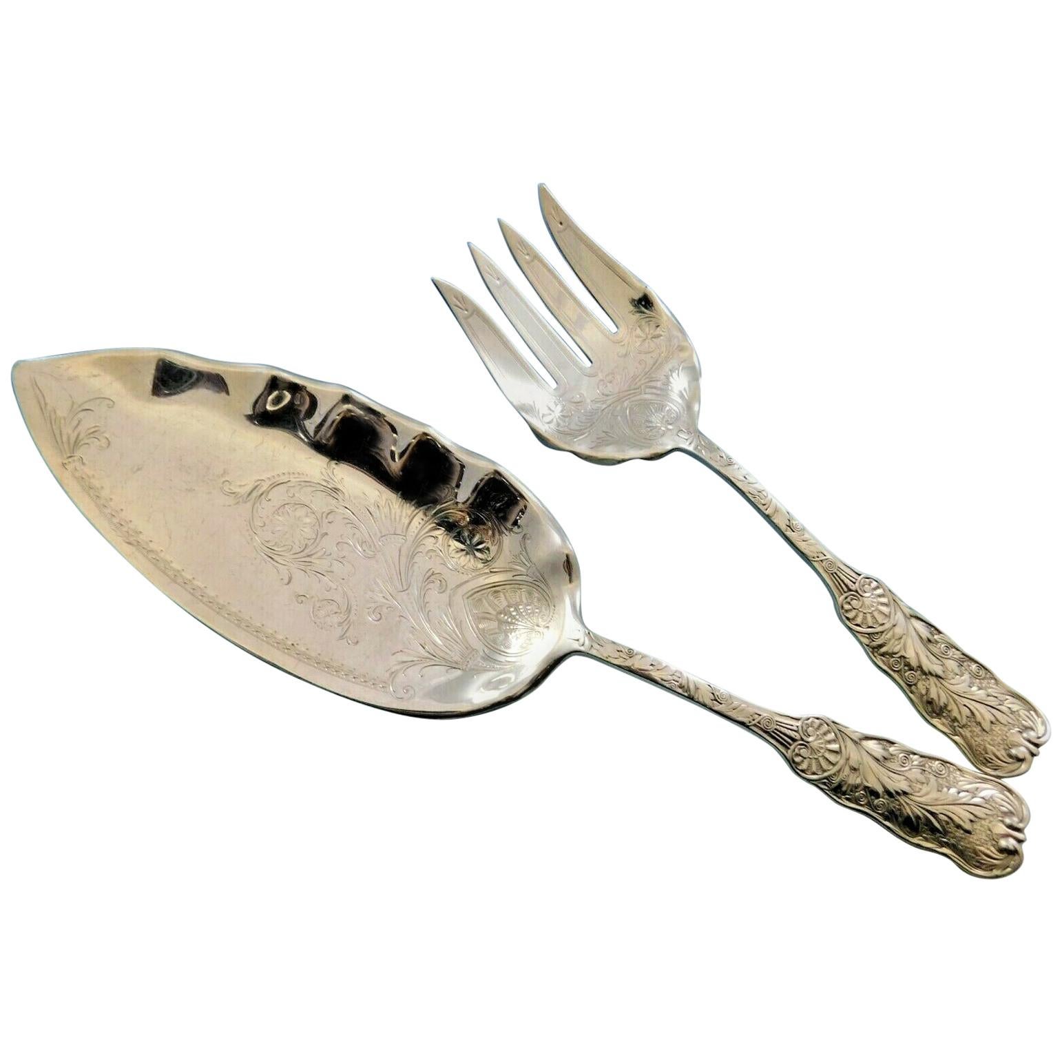 Saint Cloud by Gorham Sterling Silver Fish Serving Set 2-Piece Brite Cut