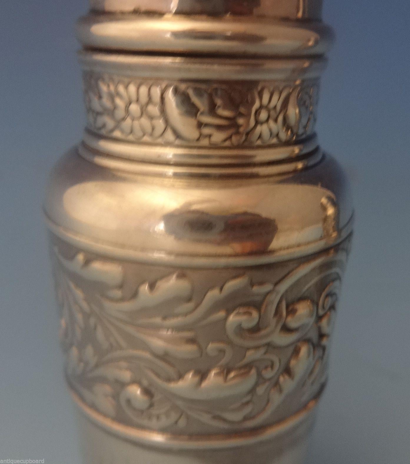 Saint Cloud by Gorham Saint Cloud by Gorham sterling salt and pepper shakers 2-piece set. They date from the 1890s and are marked #2810. The measurements for the pieces are 3 1/2 tall, 1 1/2 wide, and together they weigh 3.4 ozt. The pieces are not