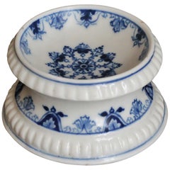 Antique Saint-Cloud Salt with the Sun in Blue Mark, circa 1715-1720