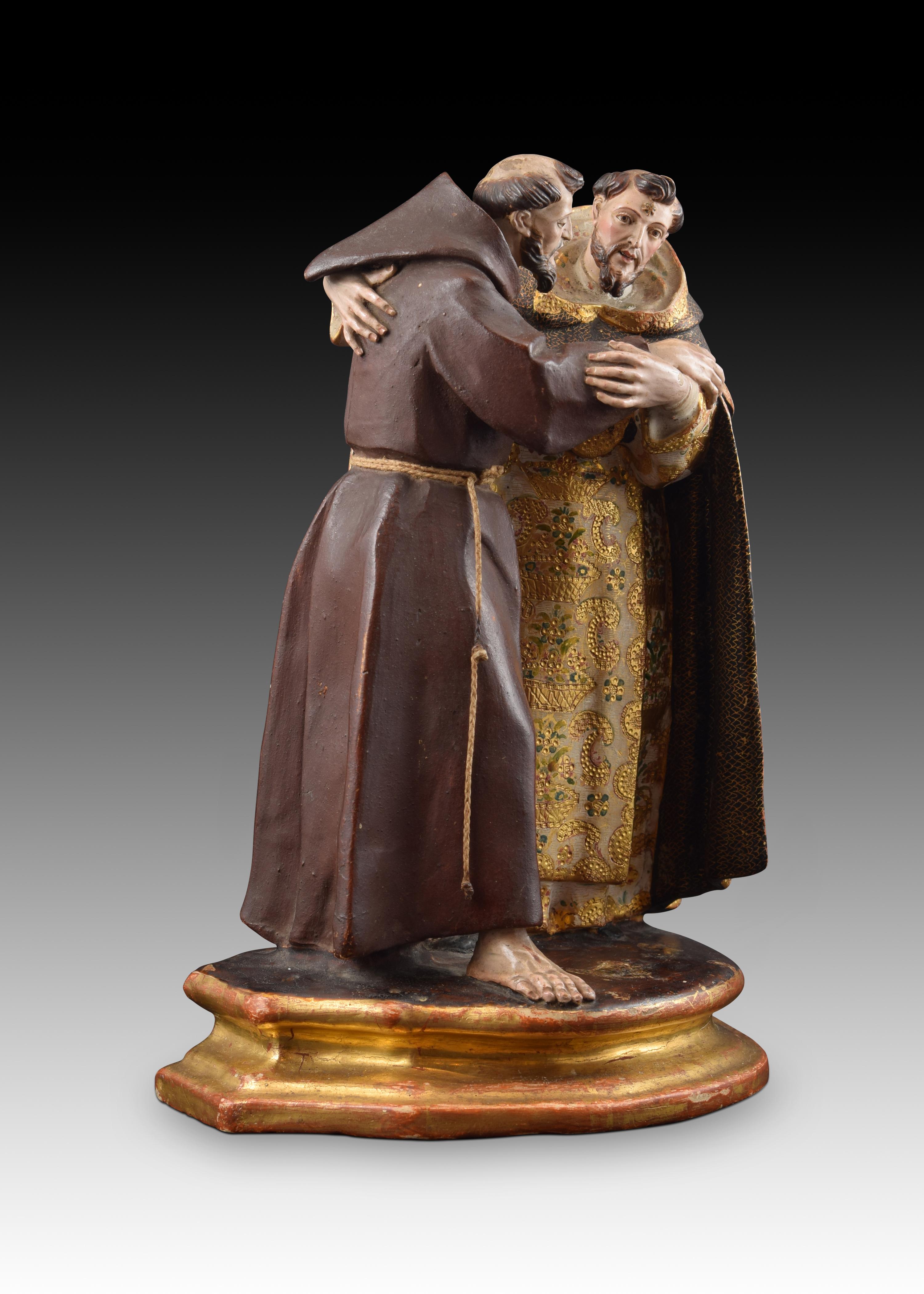 Baroque “Saint Dominic and Saint Francis”, Colonial School, 18th Century For Sale