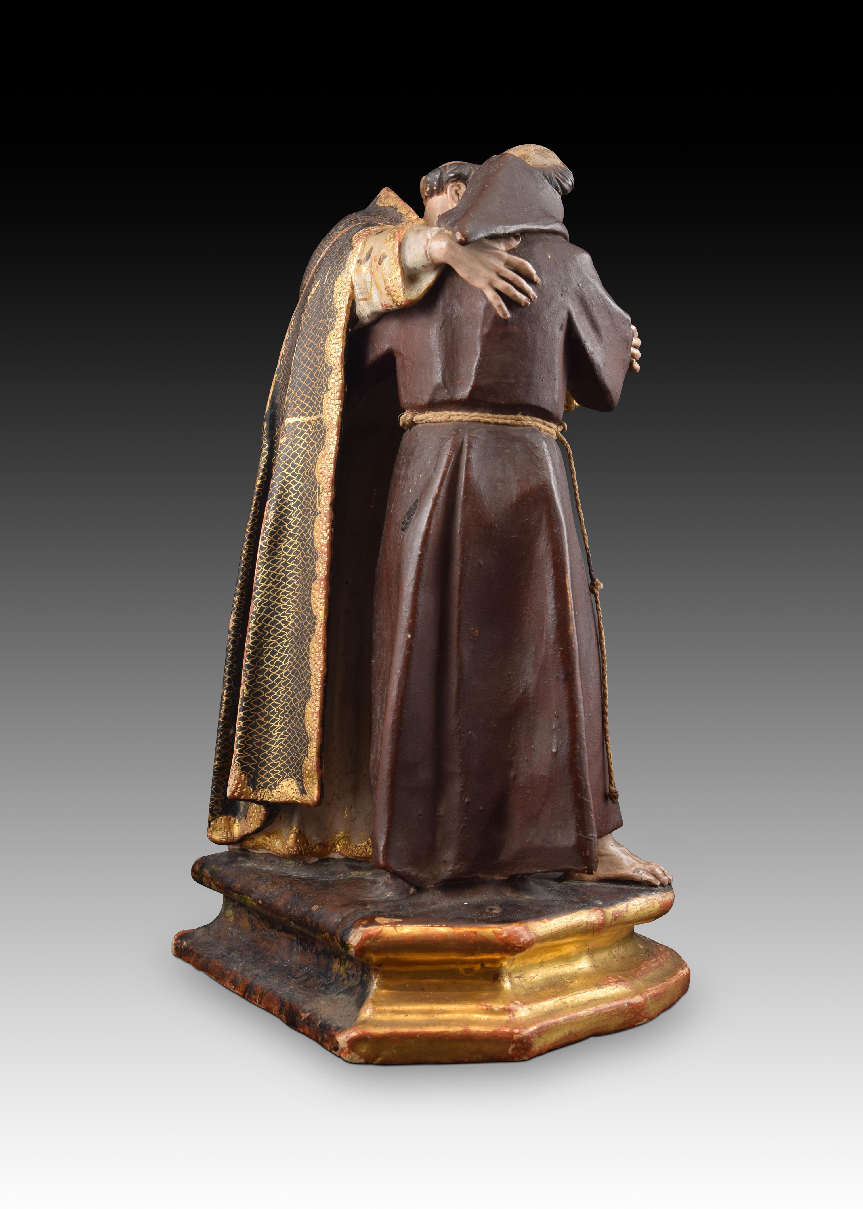 South American “Saint Dominic and Saint Francis”, Colonial School, 18th Century For Sale