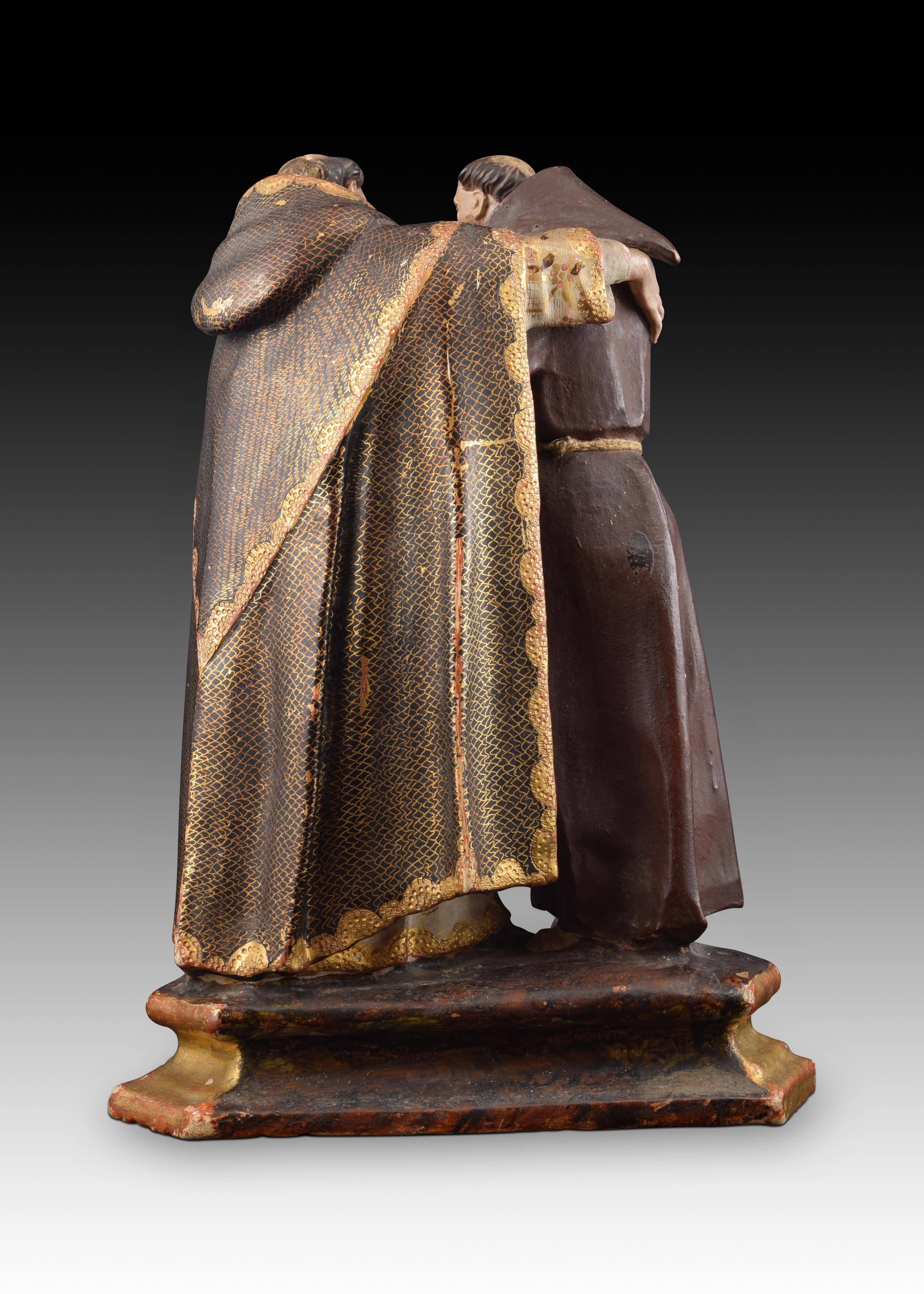 “Saint Dominic and Saint Francis”, Colonial School, 18th Century In Good Condition For Sale In Madrid, ES