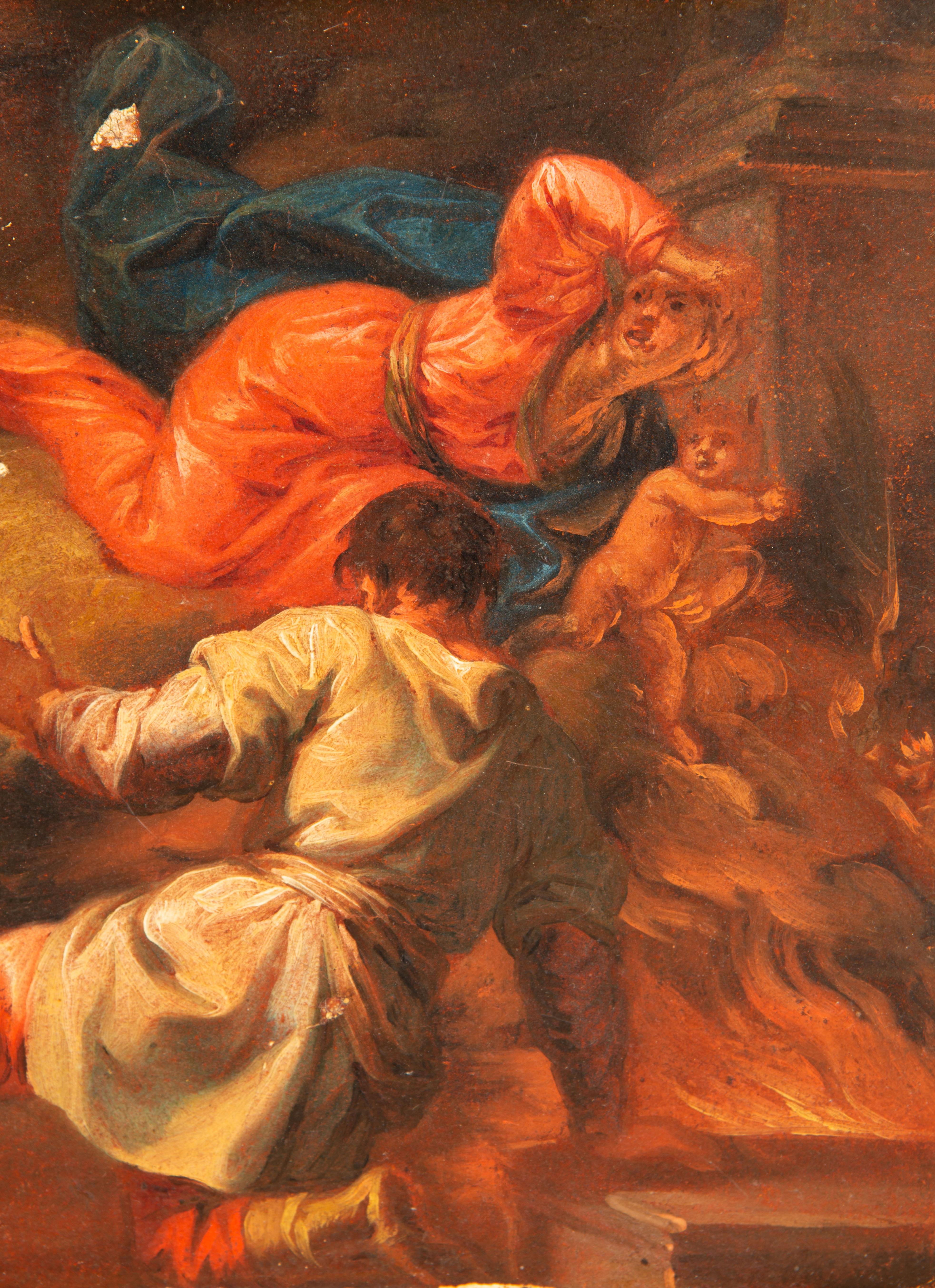 Neoclassical Saint Dominic. Oil on canvas. Spanish school, 18th century. For Sale