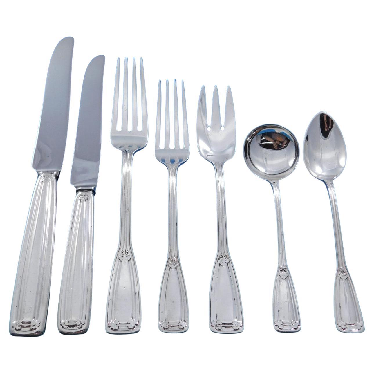Saint Dunstan by Tiffany and Co. Sterling Silver Flatware Set Service 84 pcs Din For Sale