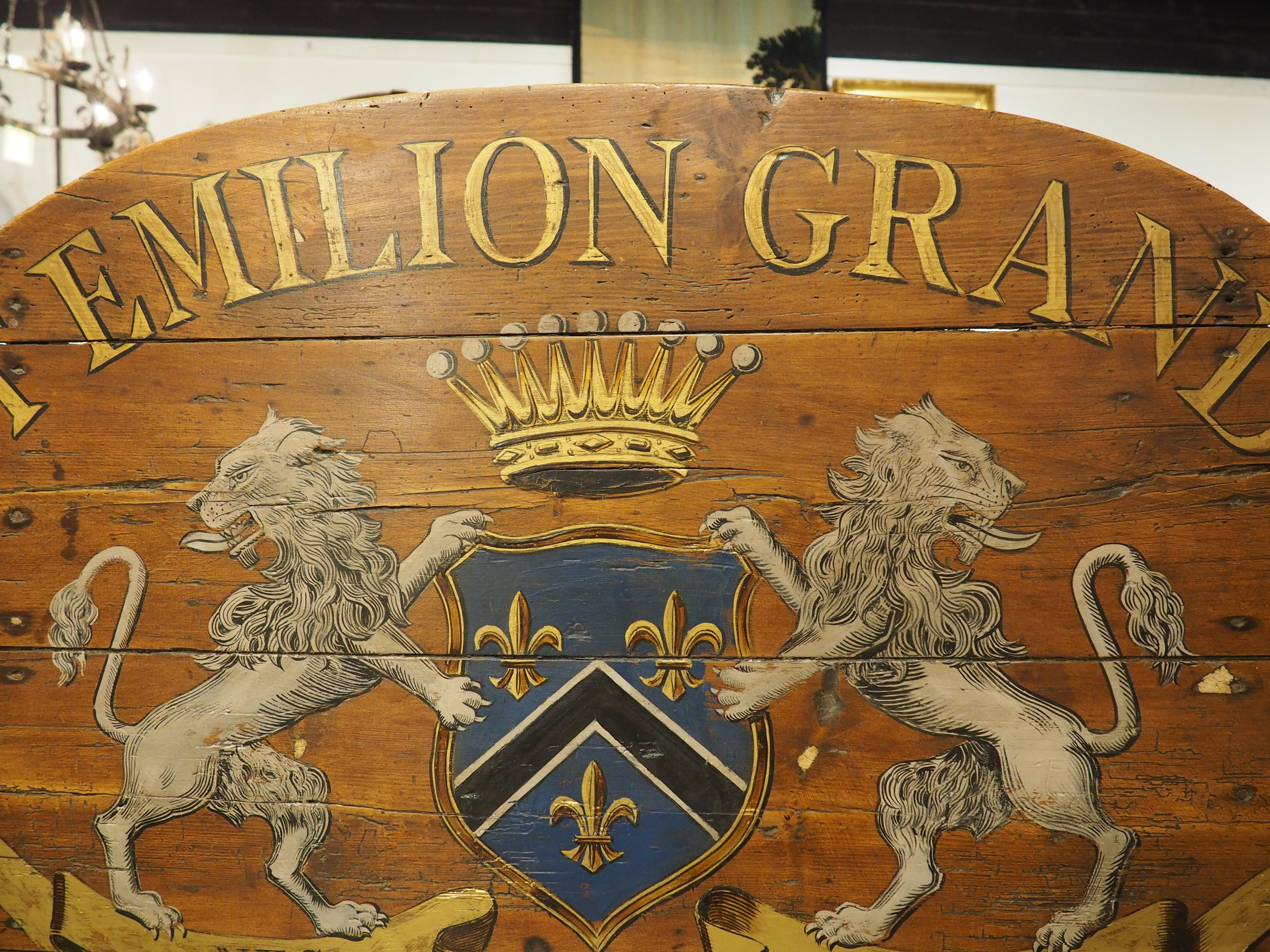 Saint Emilion Grand Cru Painted French Vendange Wine Tasting Table, 19th Century 5