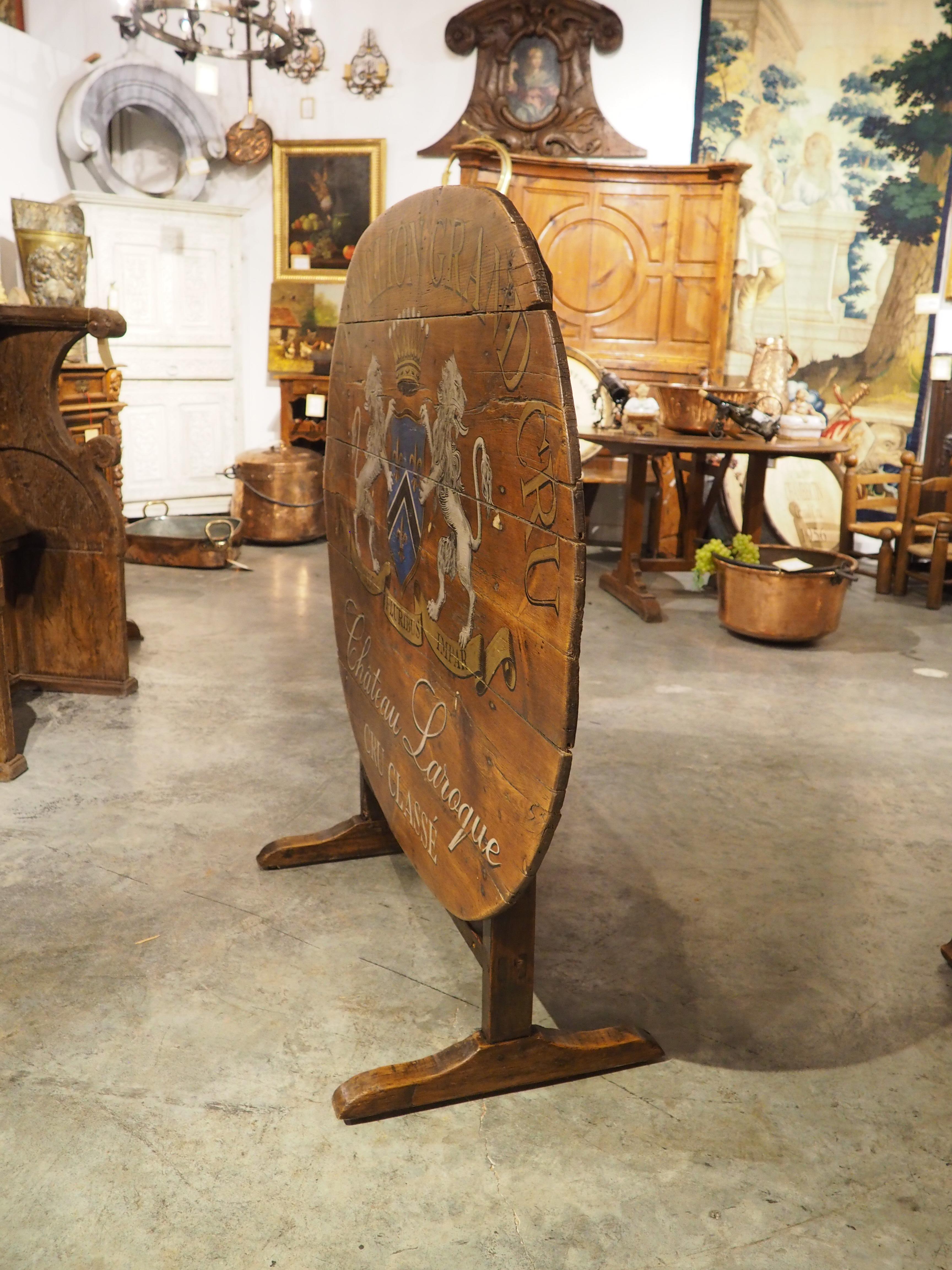 Saint Emilion Grand Cru Painted French Vendange Wine Tasting Table, 19th Century 6