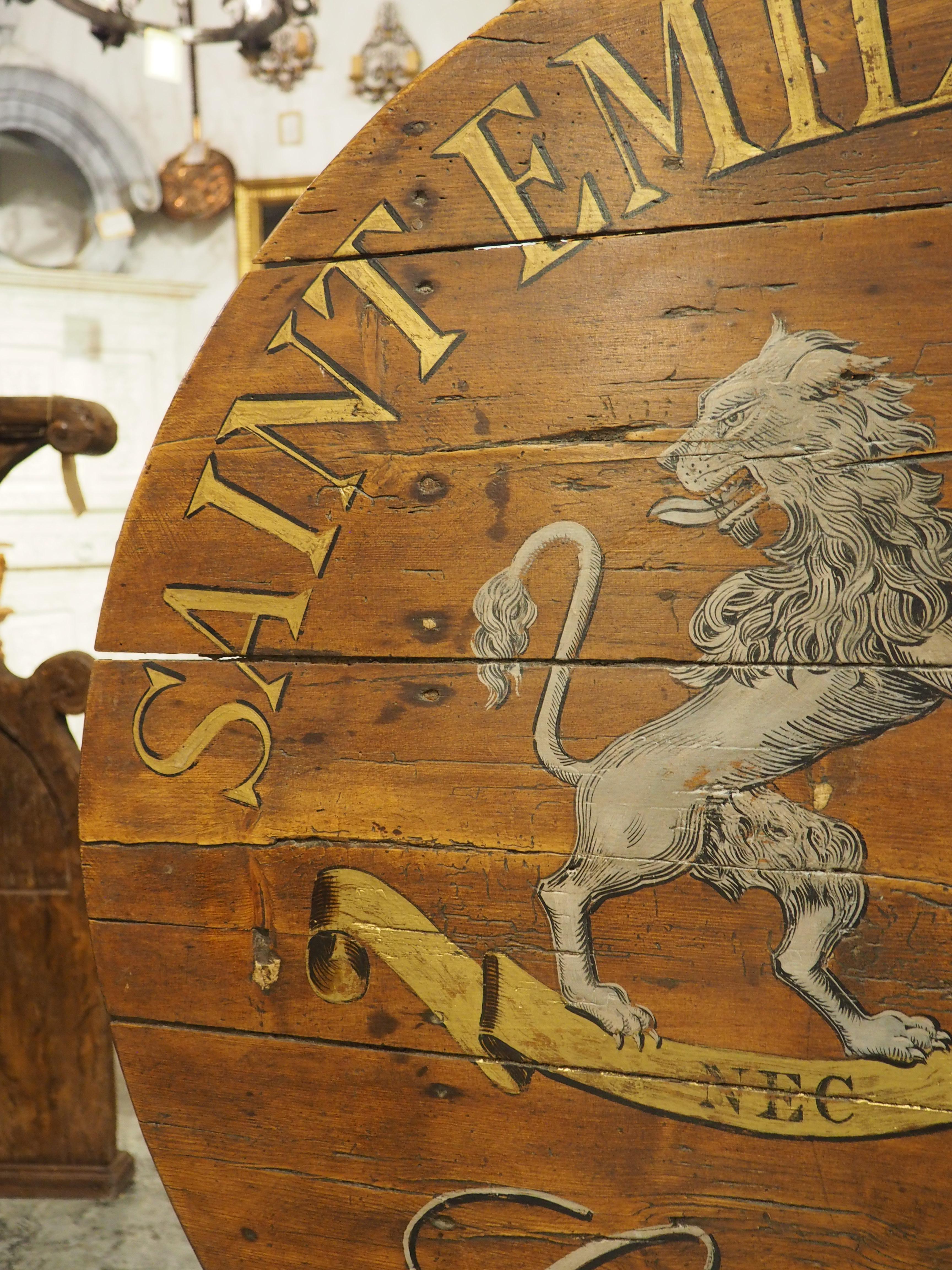 Saint Emilion Grand Cru Painted French Vendange Wine Tasting Table, 19th Century 2