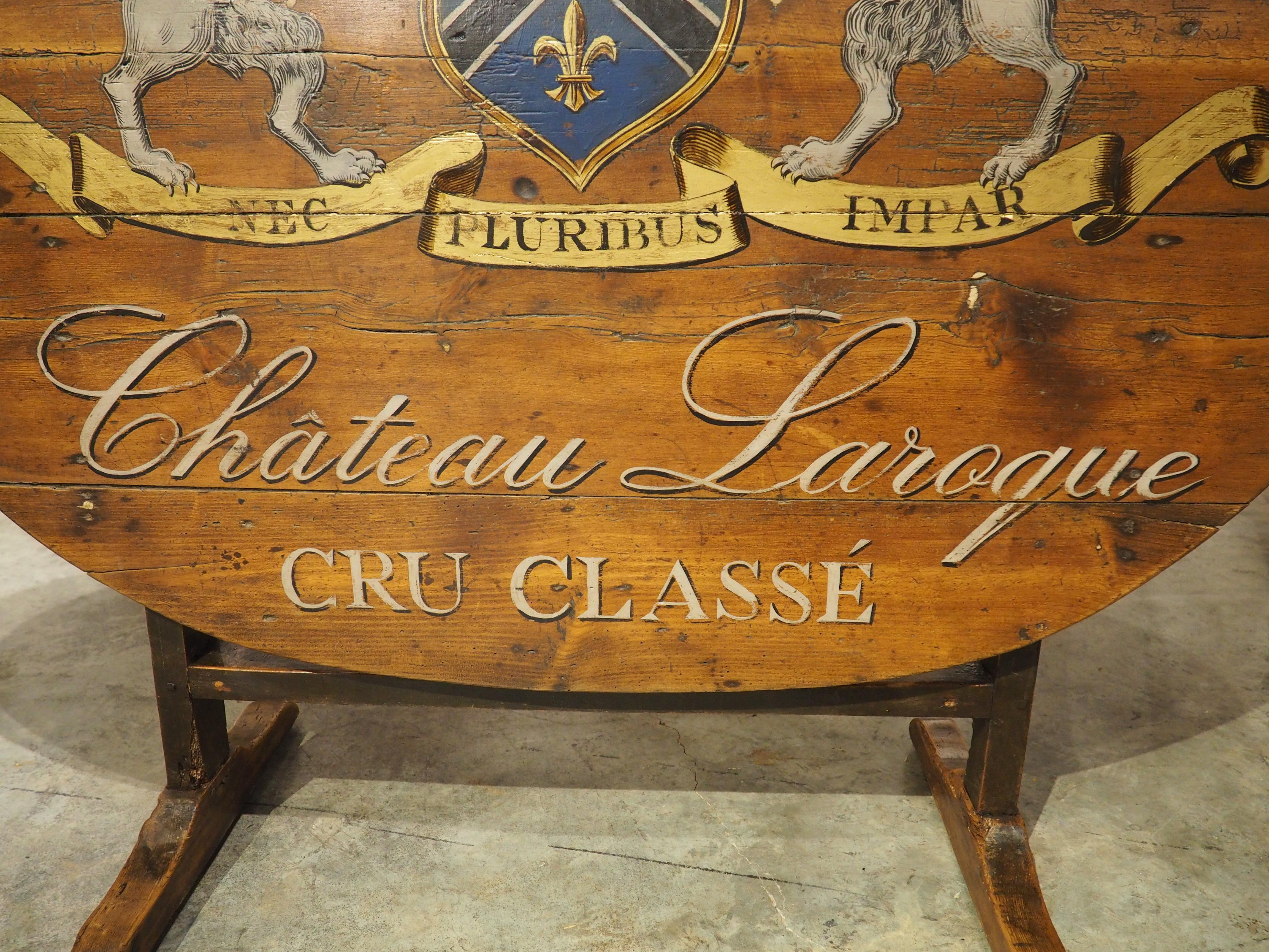 Saint Emilion Grand Cru Painted French Vendange Wine Tasting Table, 19th Century 4