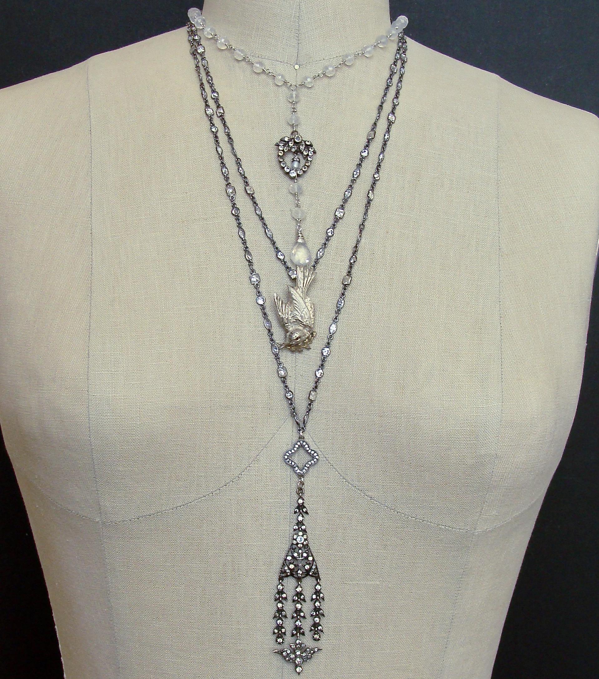 Victorian Saint Esprit Dove Layering Necklaces, Saint Esprit III Necklace For Sale