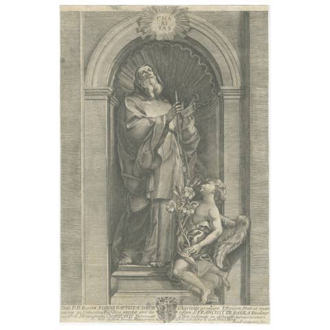 Saint Francis of Paola, engraving by Antonio Gramignani, Rome, 17th century