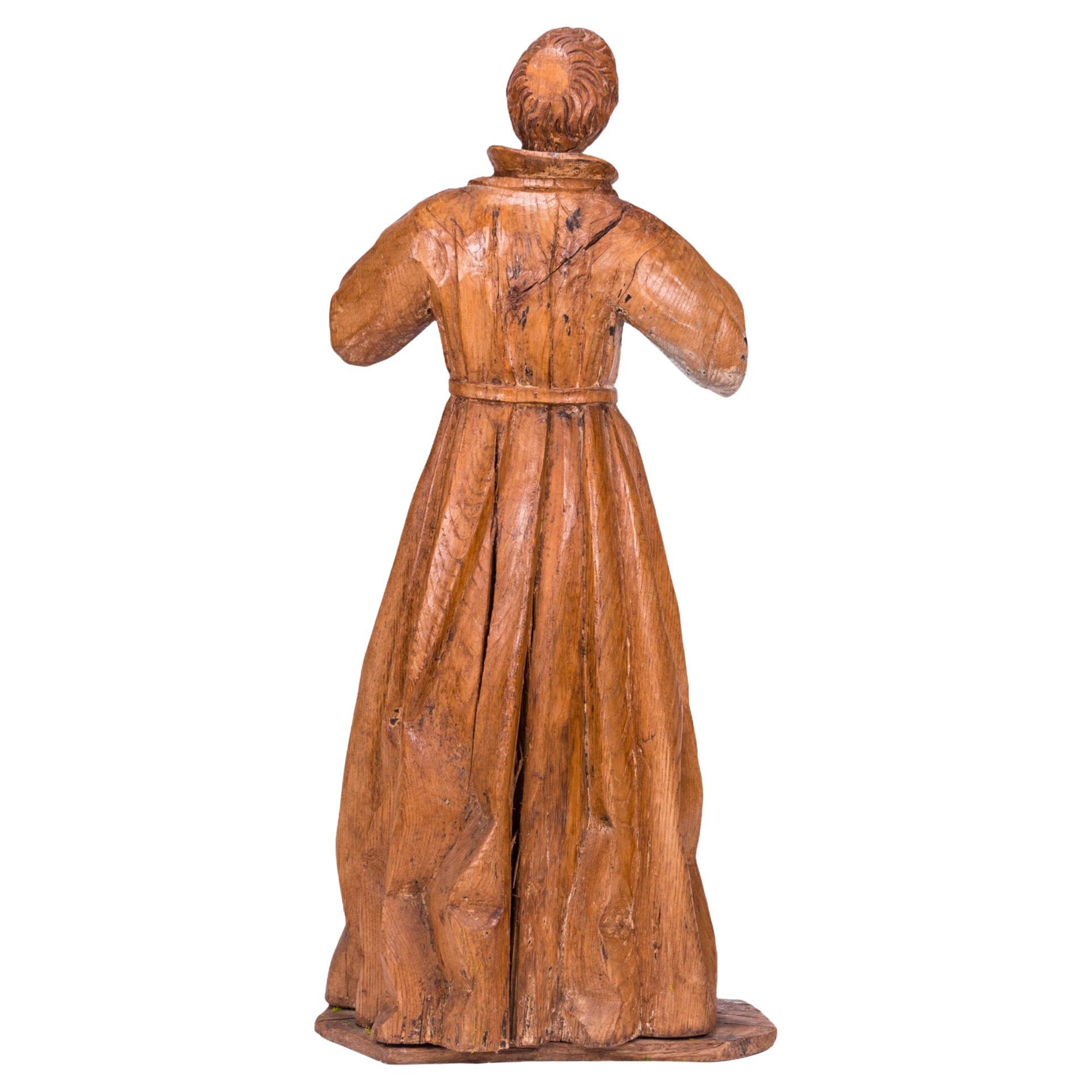 Saint Francis Xavier-Skulptur, 17. Jahrhundert, geschnitztes Holz (Spanisch)