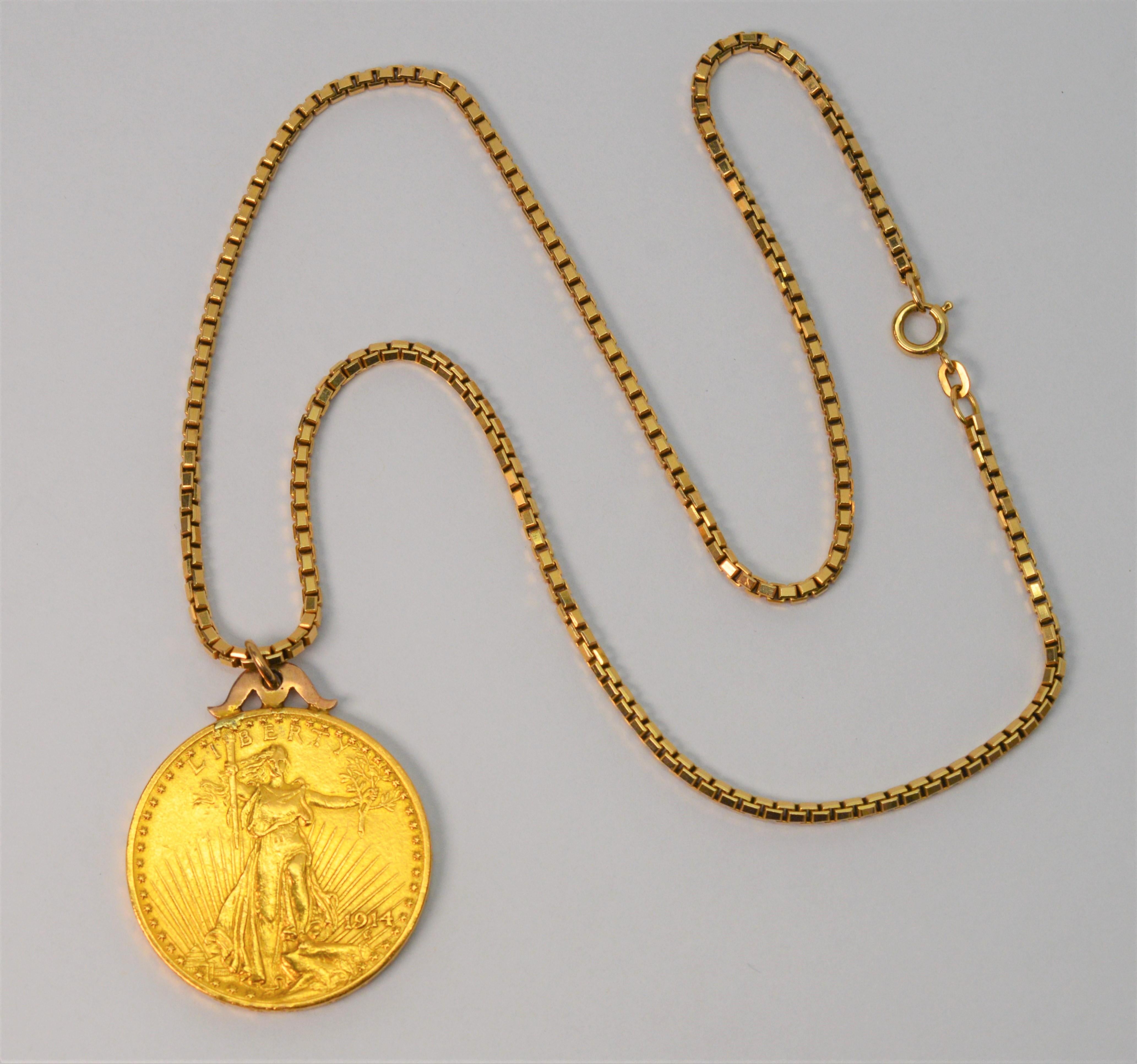 twenty dollar gold coin necklace