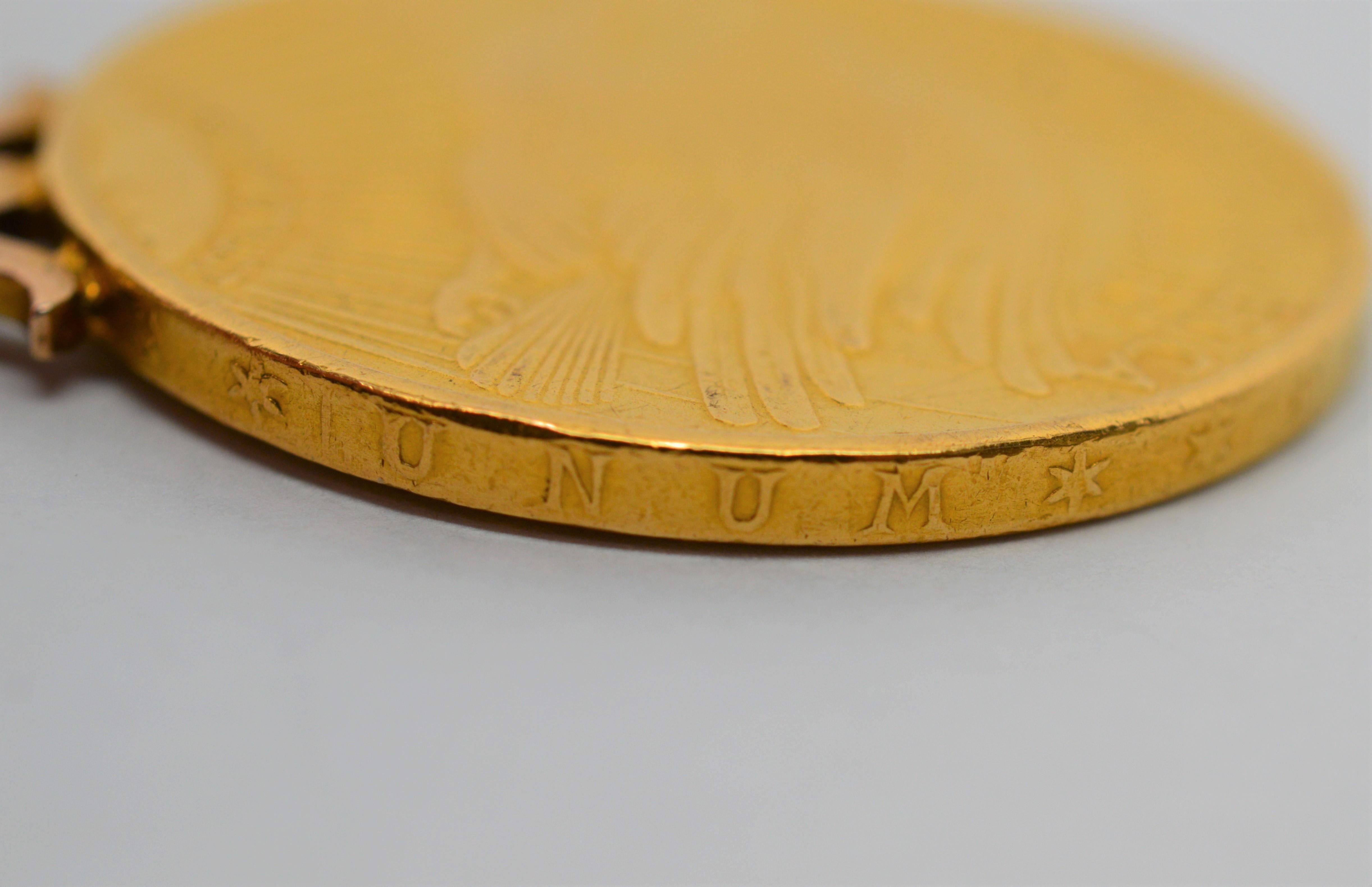 Saint Gauden Double Eagle Gold Coin Pendant Necklace 2