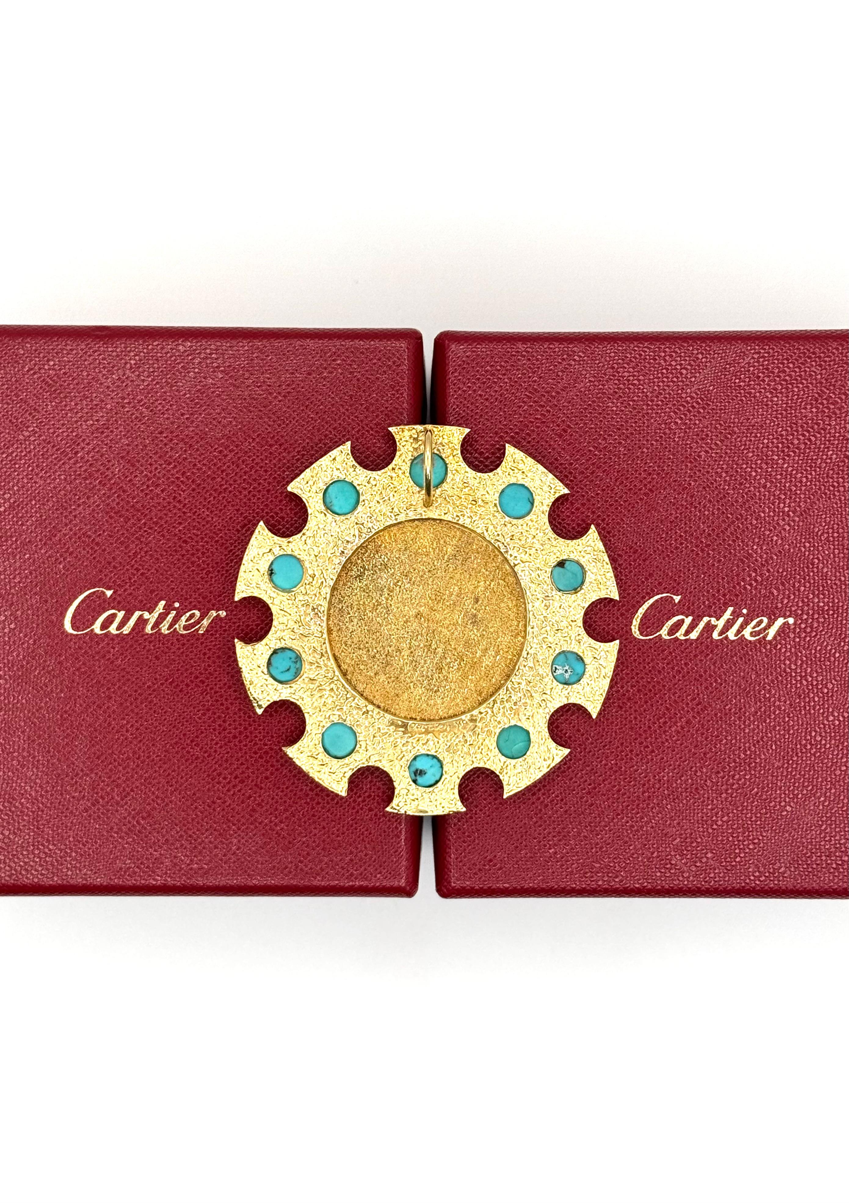 Saint George and the Dragon Cartier Pendant In Excellent Condition For Sale In Great Neck Plaza, NY