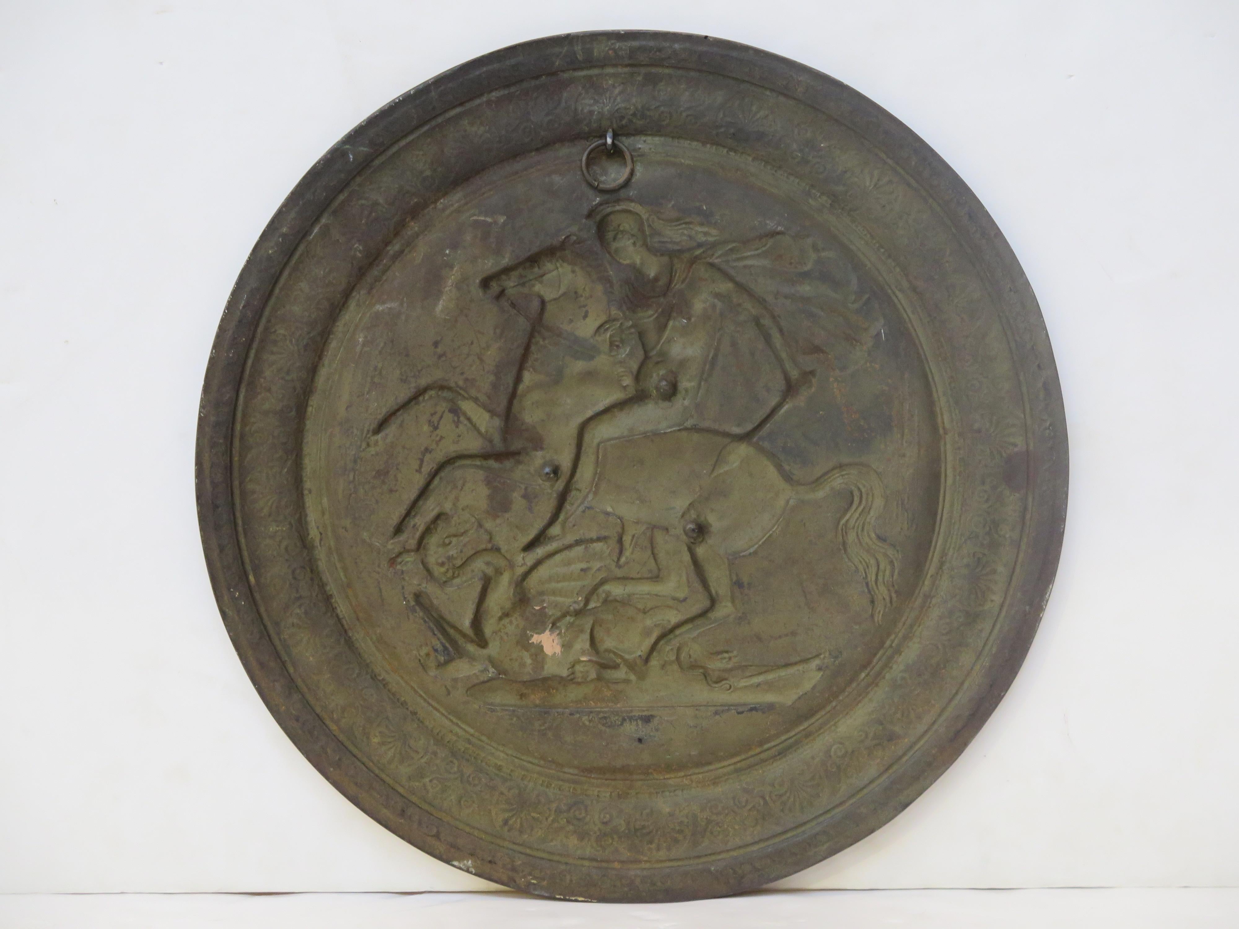 Saint George and the Dragon Medallion / Wall Plaque For Sale 1