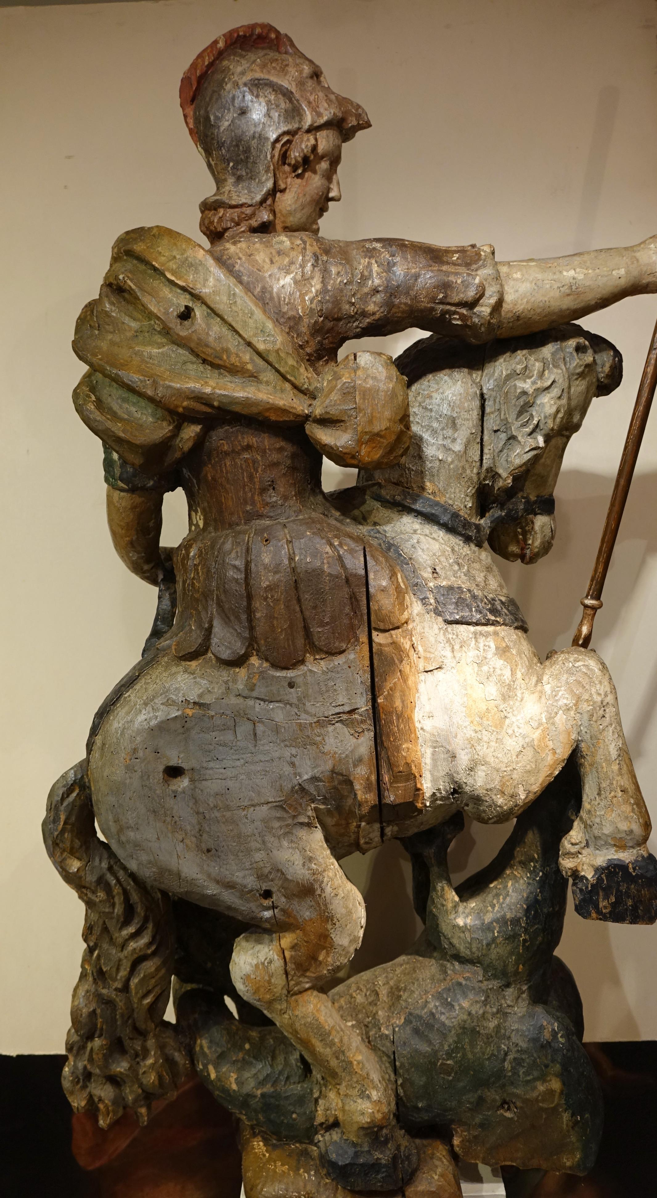 Saint George, der den Drachen tötet, 17. Jahrhundert, Italien im Angebot 3