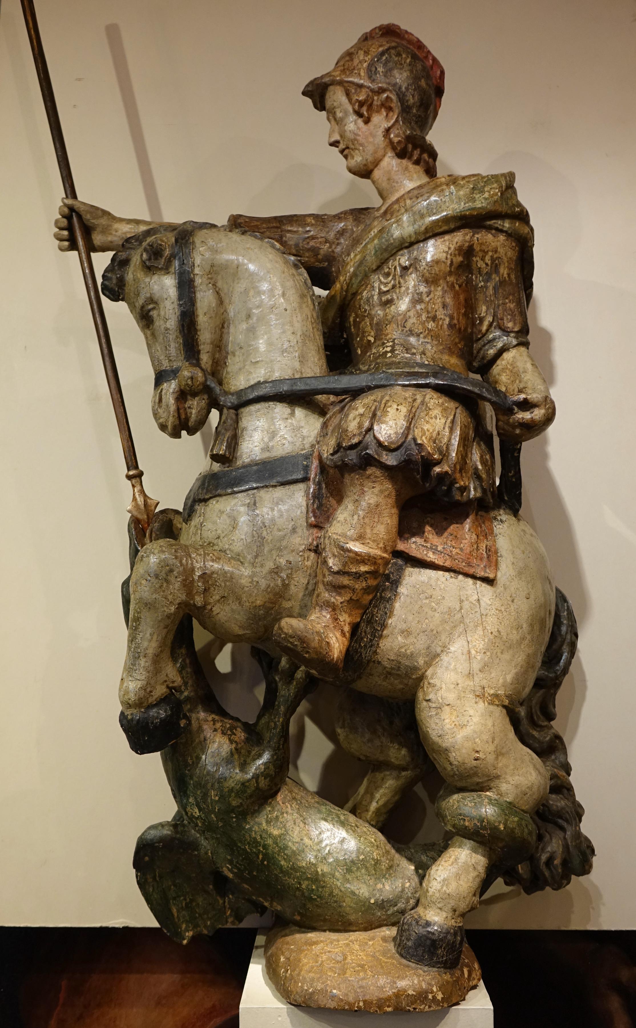 Saint George, der den Drachen tötet, 17. Jahrhundert, Italien (Barock) im Angebot