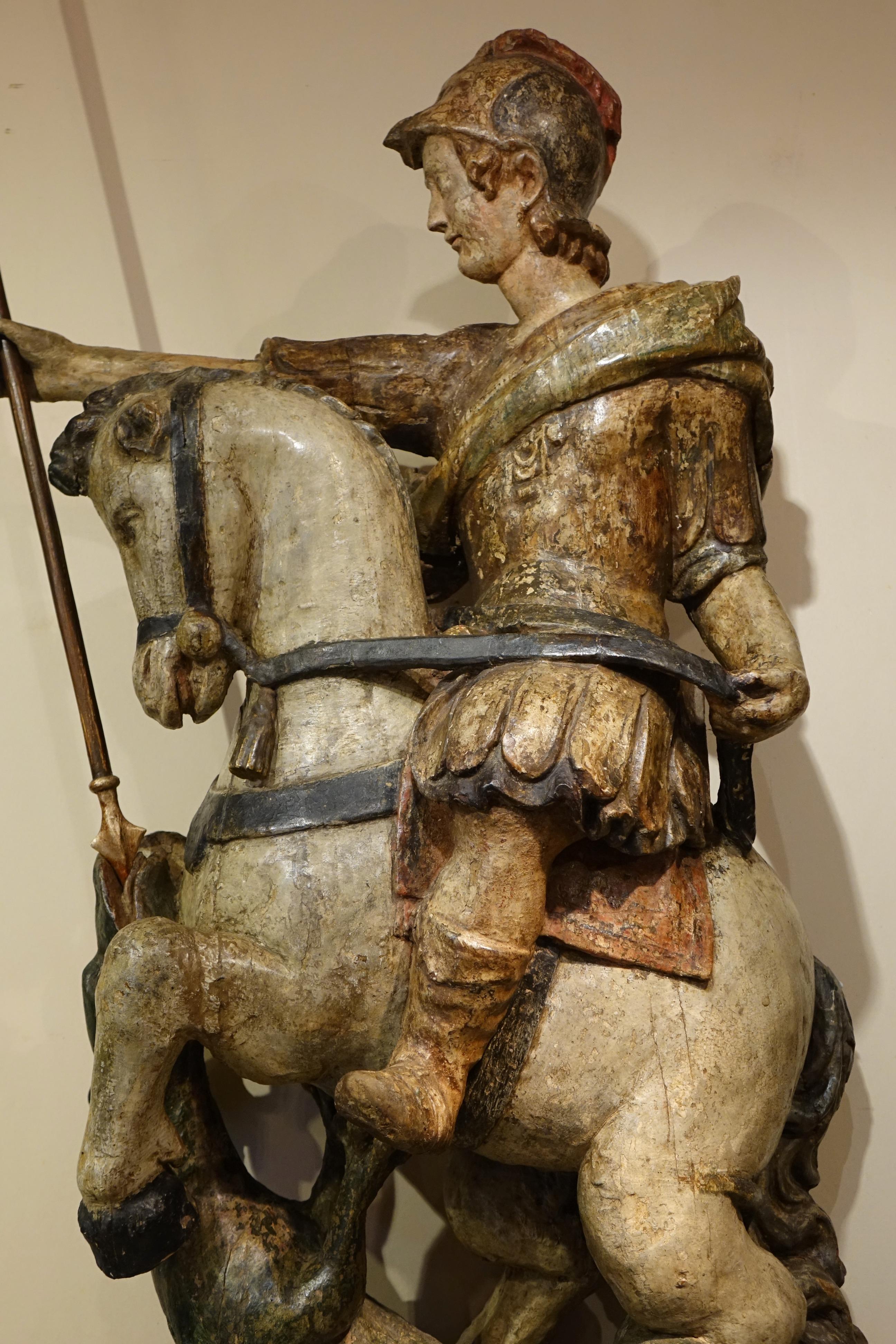 Saint George, der den Drachen tötet, 17. Jahrhundert, Italien (Italienisch) im Angebot