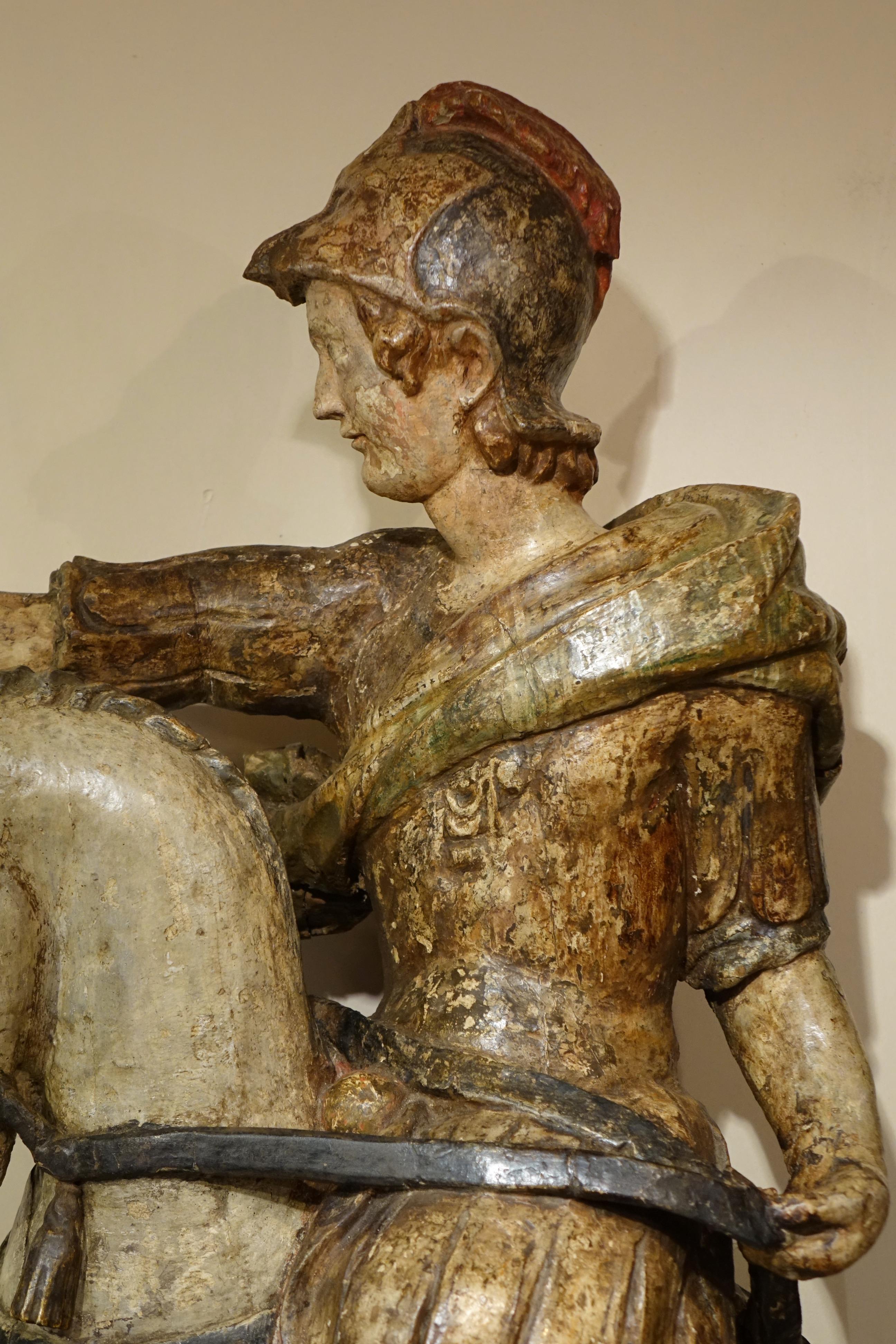 Saint George, der den Drachen tötet, 17. Jahrhundert, Italien im Zustand „Gut“ im Angebot in PARIS, FR