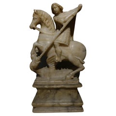 Antique Saint George slaying the dragon, Flanders, 17th century