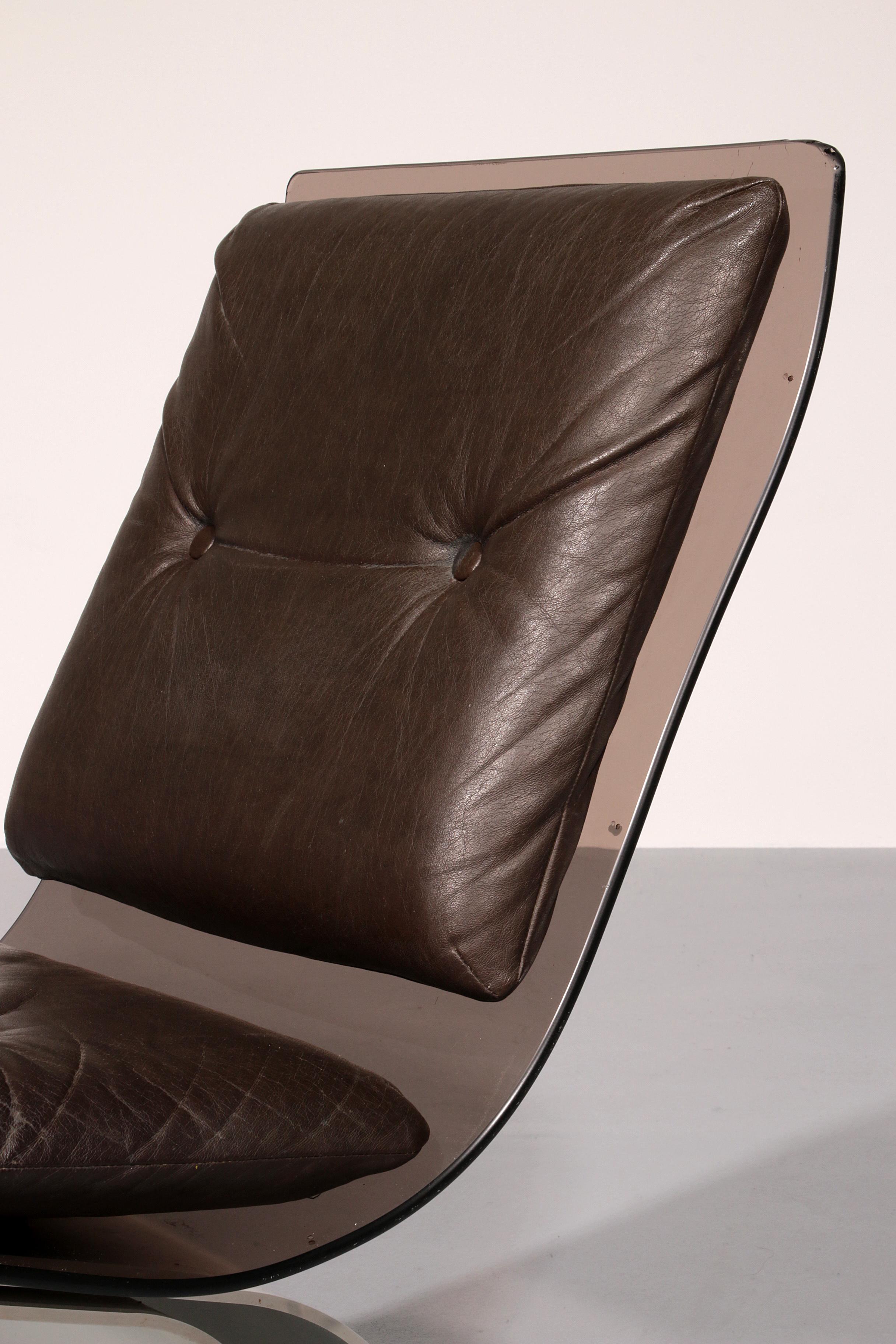 Saint Gobain glass armchairs, Design from Maison Jansen, 1965 6