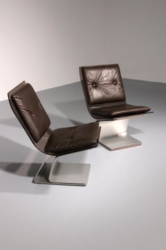 Saint Gobain glass armchairs, Design from Maison Jansen, 1965