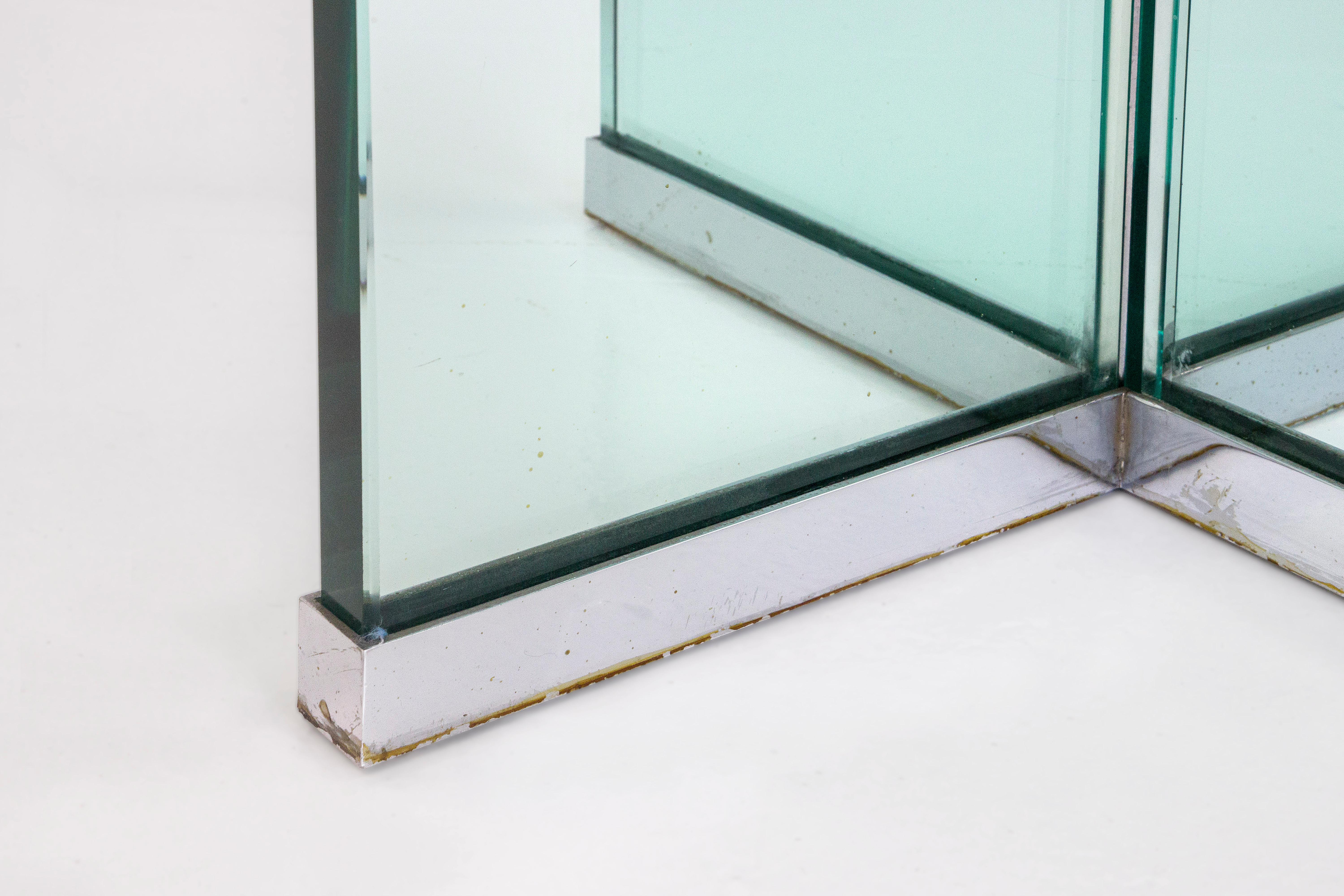 Gueridón de cristal Saint Gobain, circa 1950, Francia Vidrio en venta