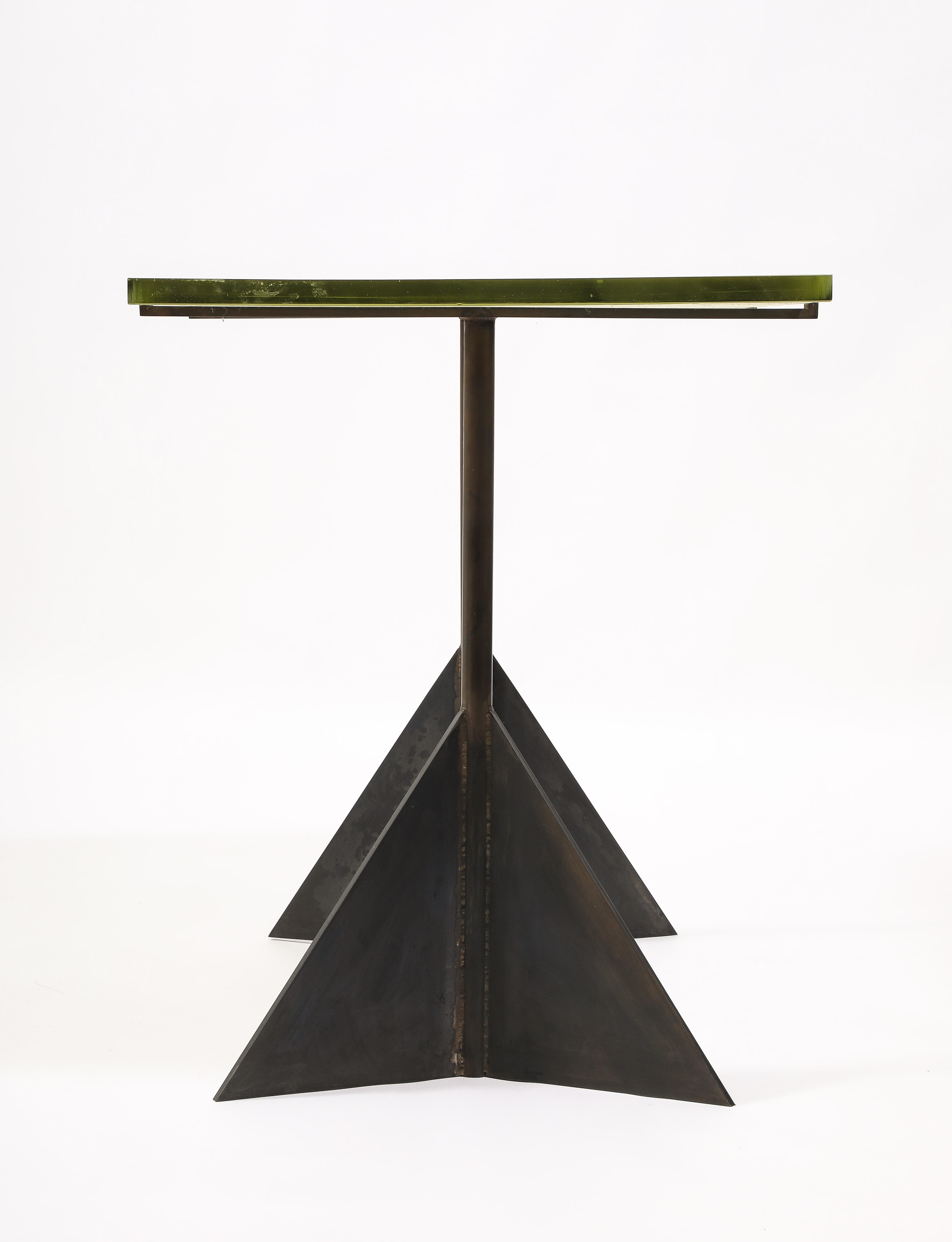 Saint Gobain Steel Table, France 1940's For Sale 7