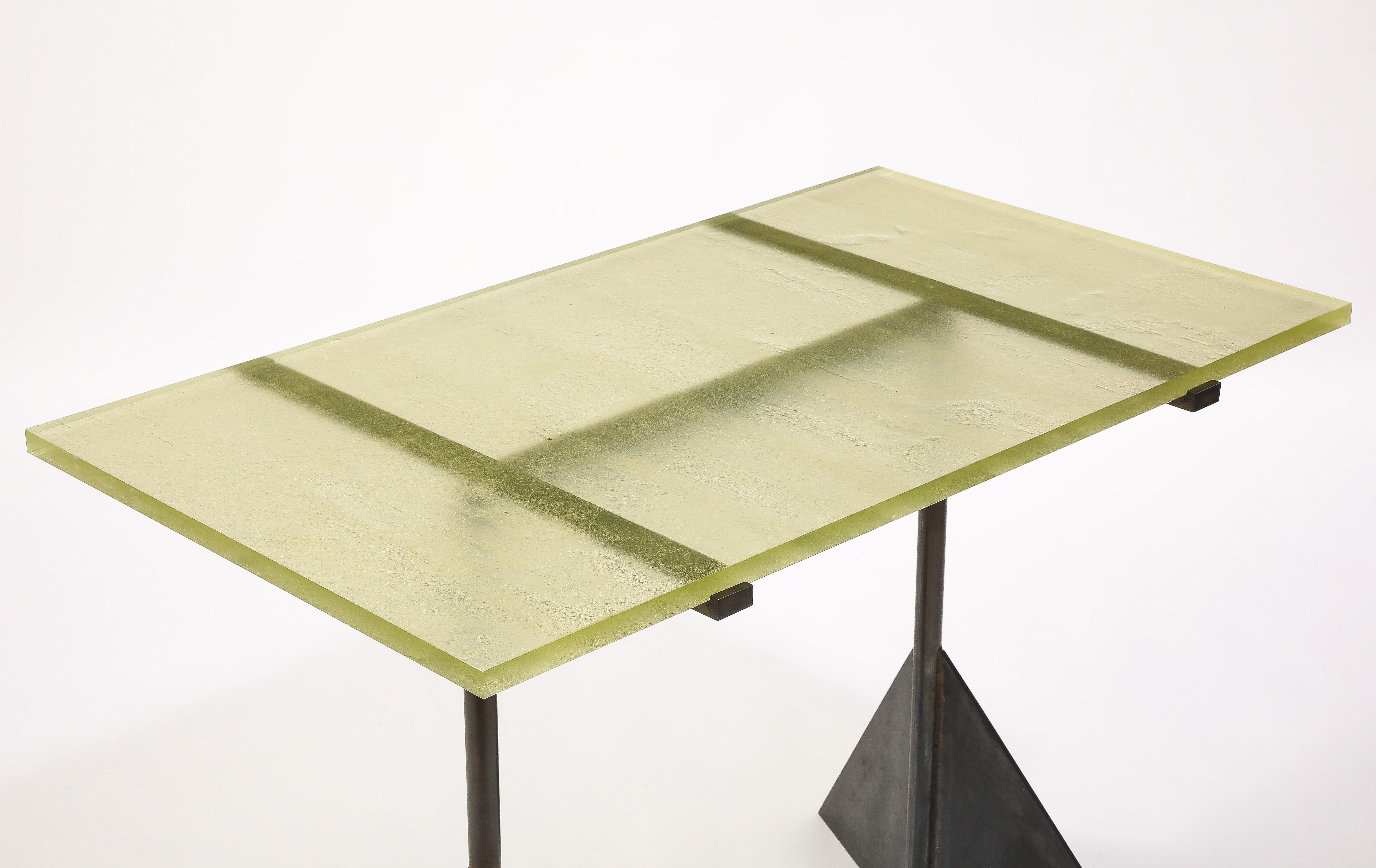 Saint Gobain Steel Table, France 1940's For Sale 9
