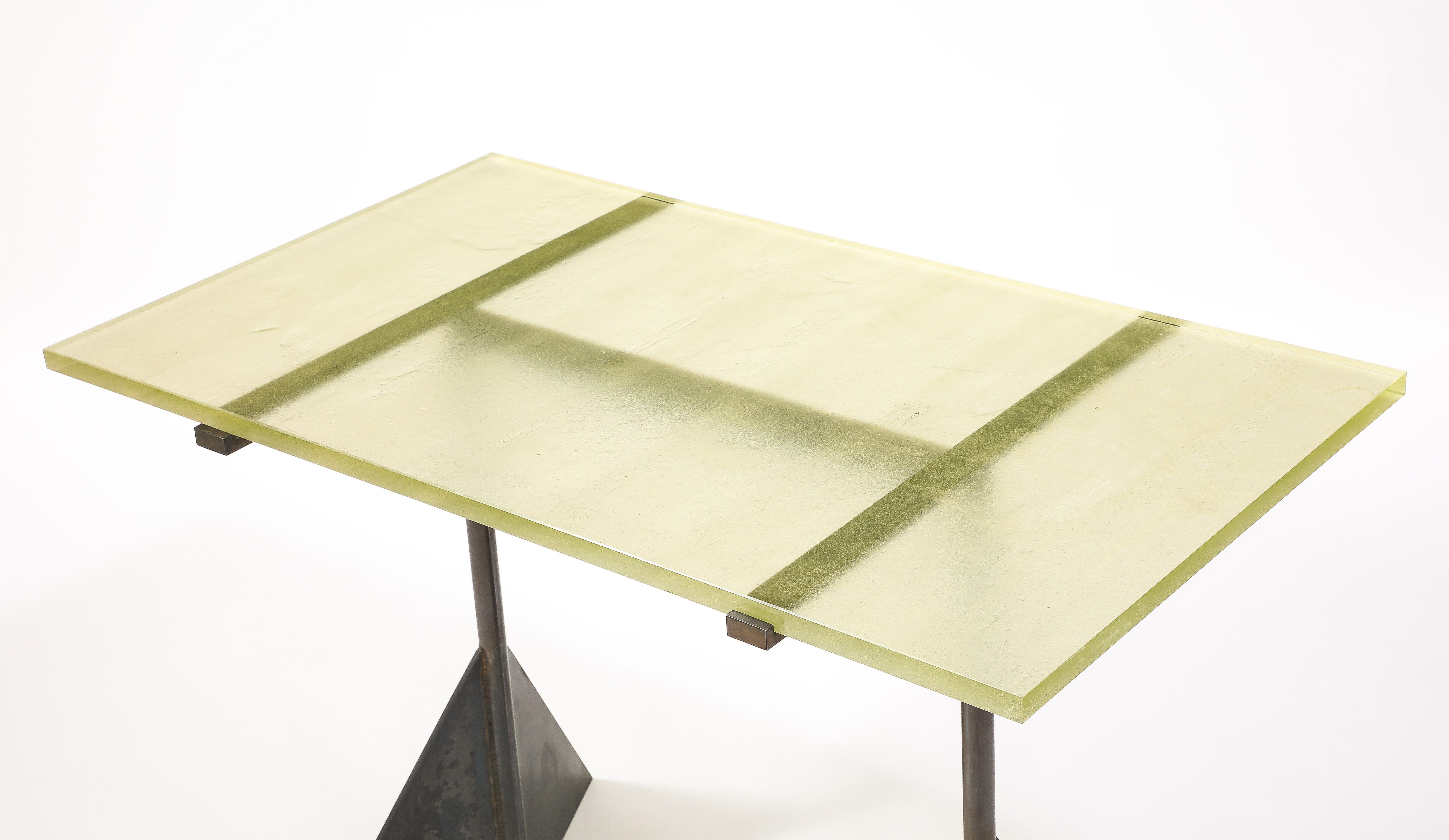 Saint Gobain Steel Table, France 1940's For Sale 1