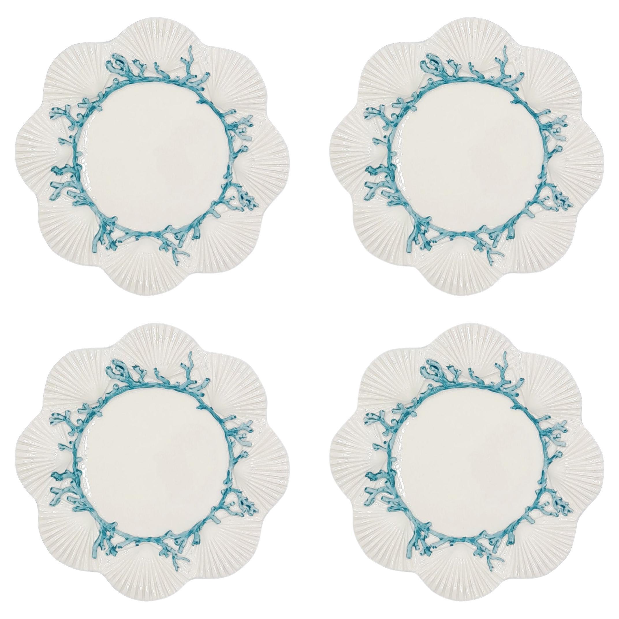 Saint Jacques Hand-Painted Salad Plates - Set of 4 Made in Italy