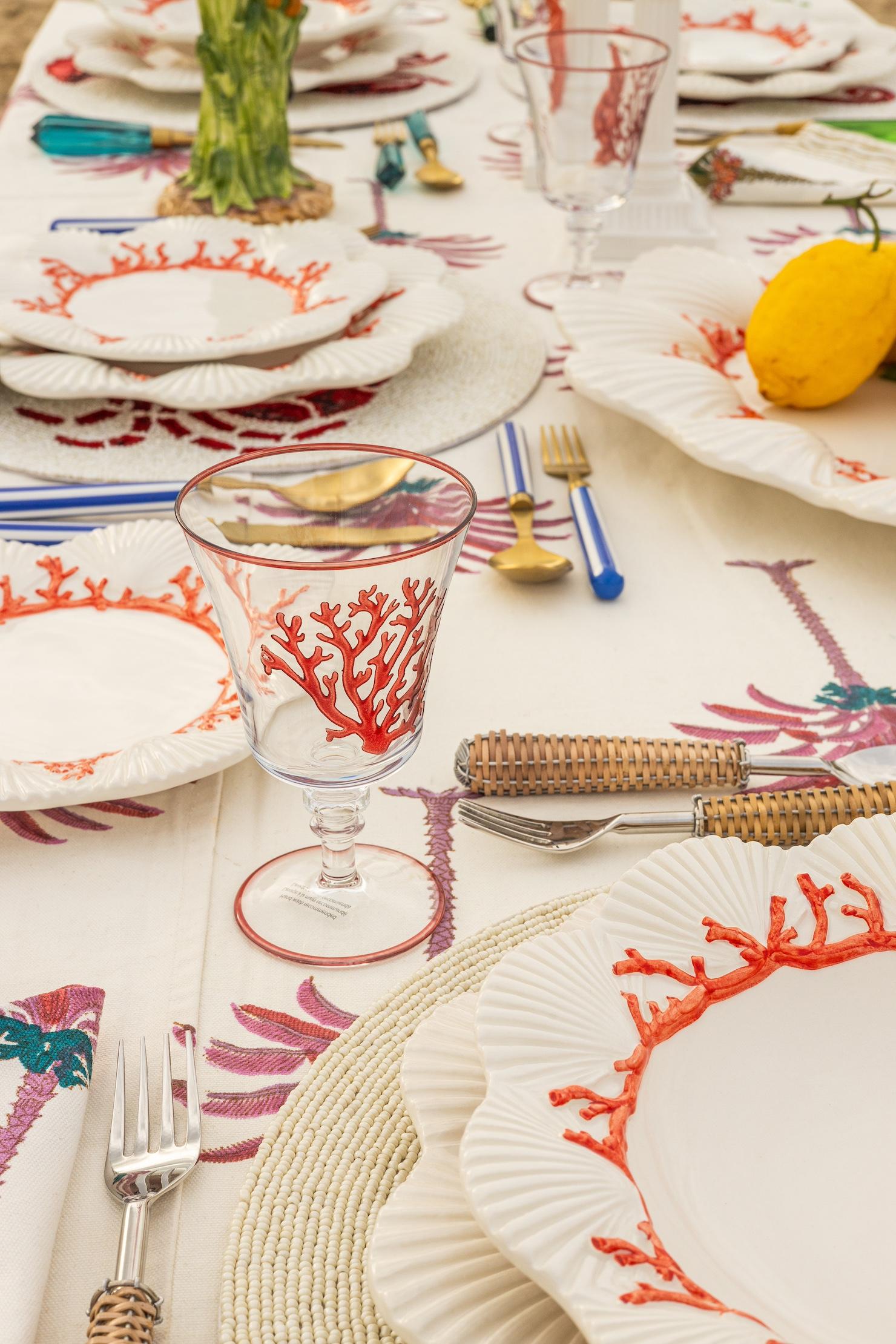 Platos Pintados a Mano Saint Jacques - Set de 4 Made in Italy Moderno en venta