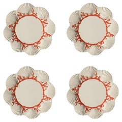 Saint Jacques Handpainted dinenr plates set of 4 Made in Italy