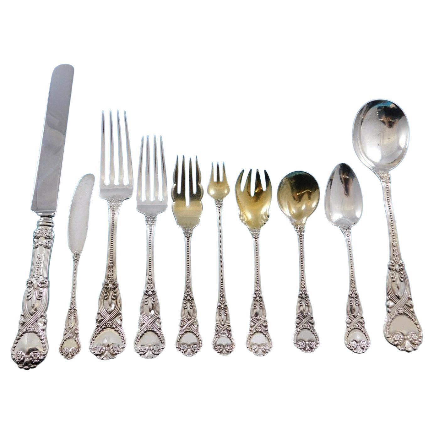 Saint James by Tiffany & Co Sterling Silver Flatware Set for 8 Dinner 83 Pieces For Sale