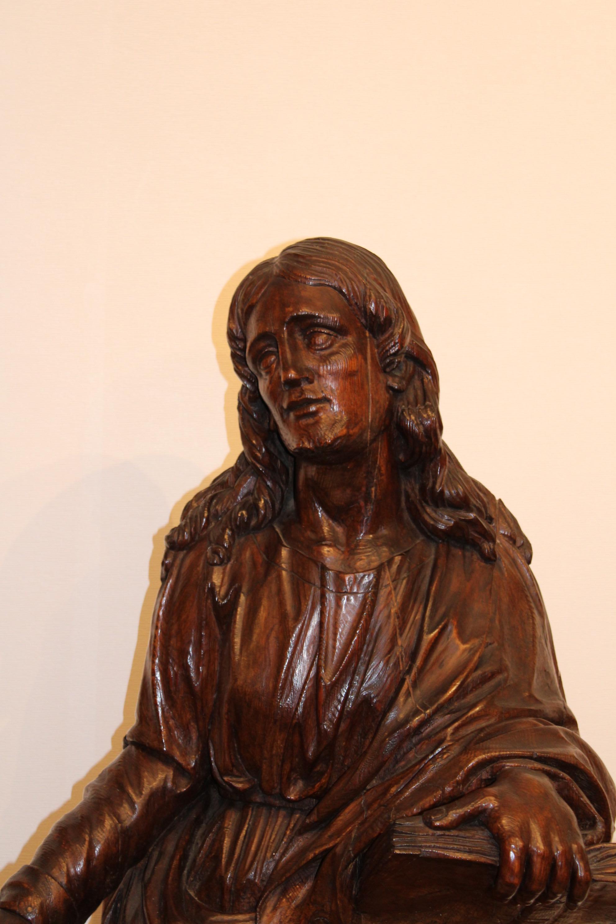 French Saint-Jean, Carved Wood, France 17th