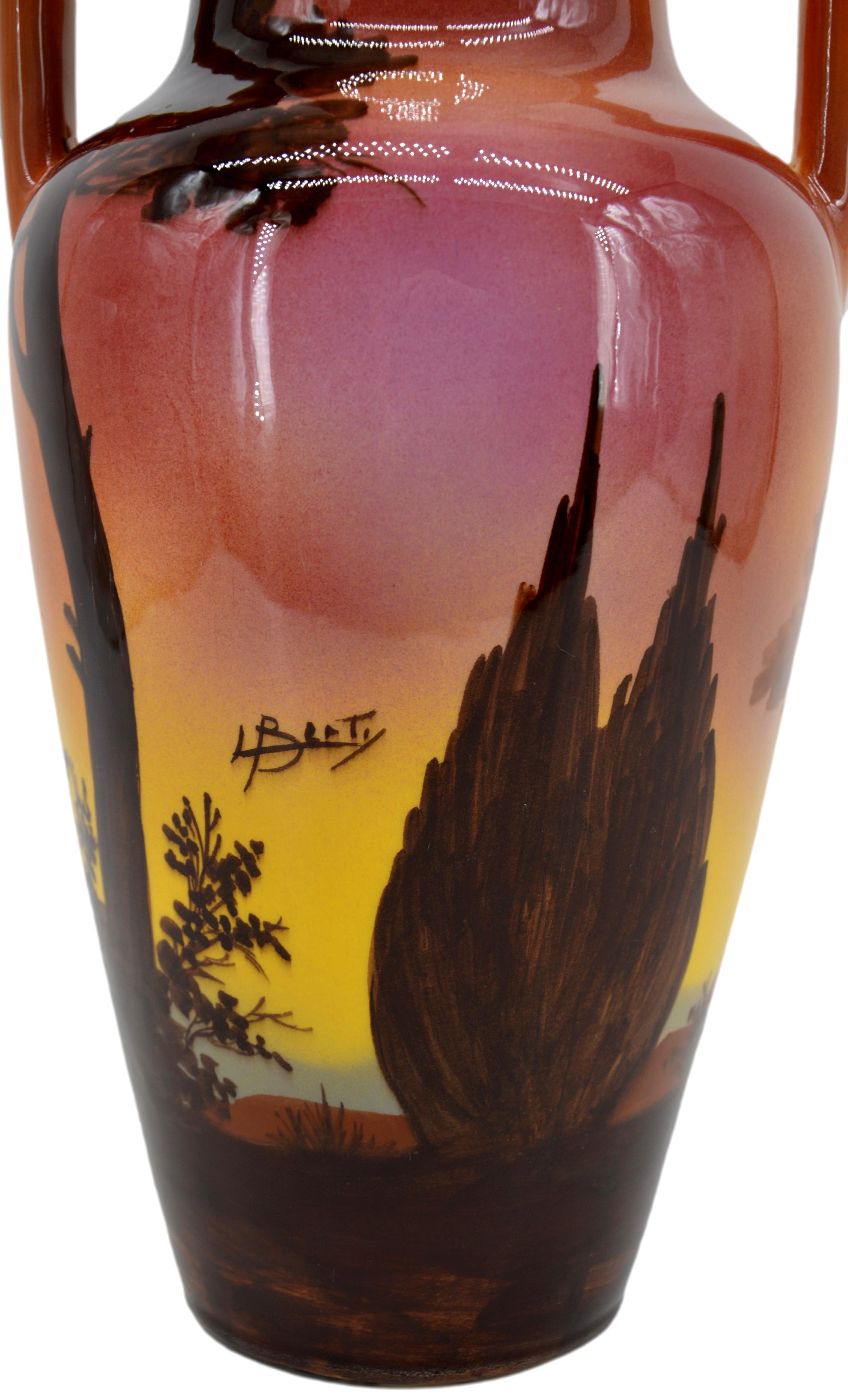 Saint-Jean-du-Désert Cicada Vase, 1920 In Good Condition For Sale In Saint-Amans-des-Cots, FR