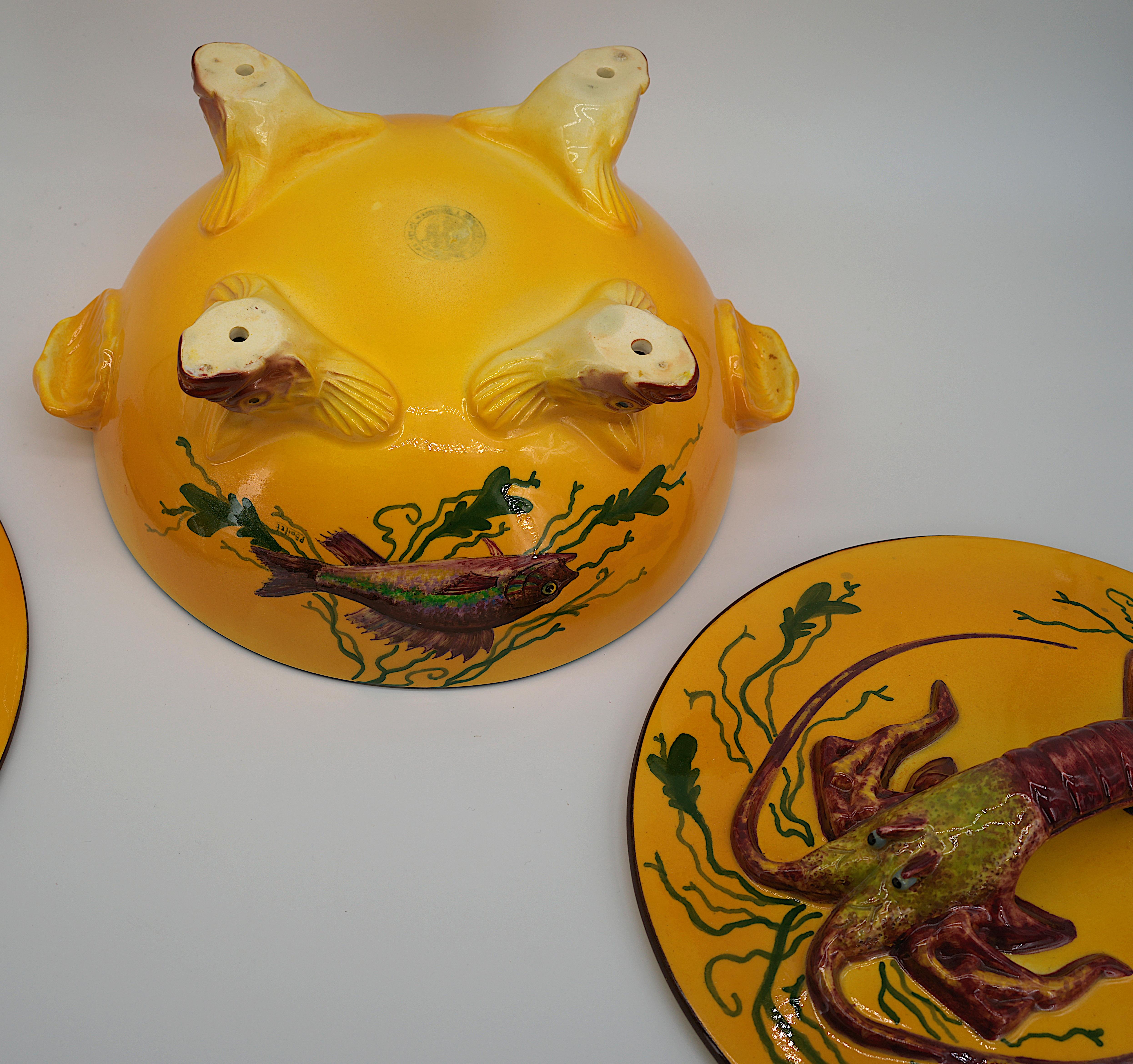 Soupière française Saint-jean-du-desert ou coquillage, fin des années 1940 en vente 6