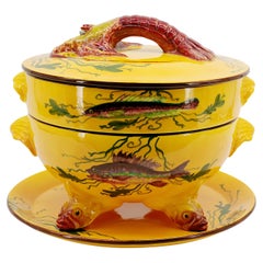 Saint-jean-du-desert French Fish or Shellfish Tureen, Late 1940s