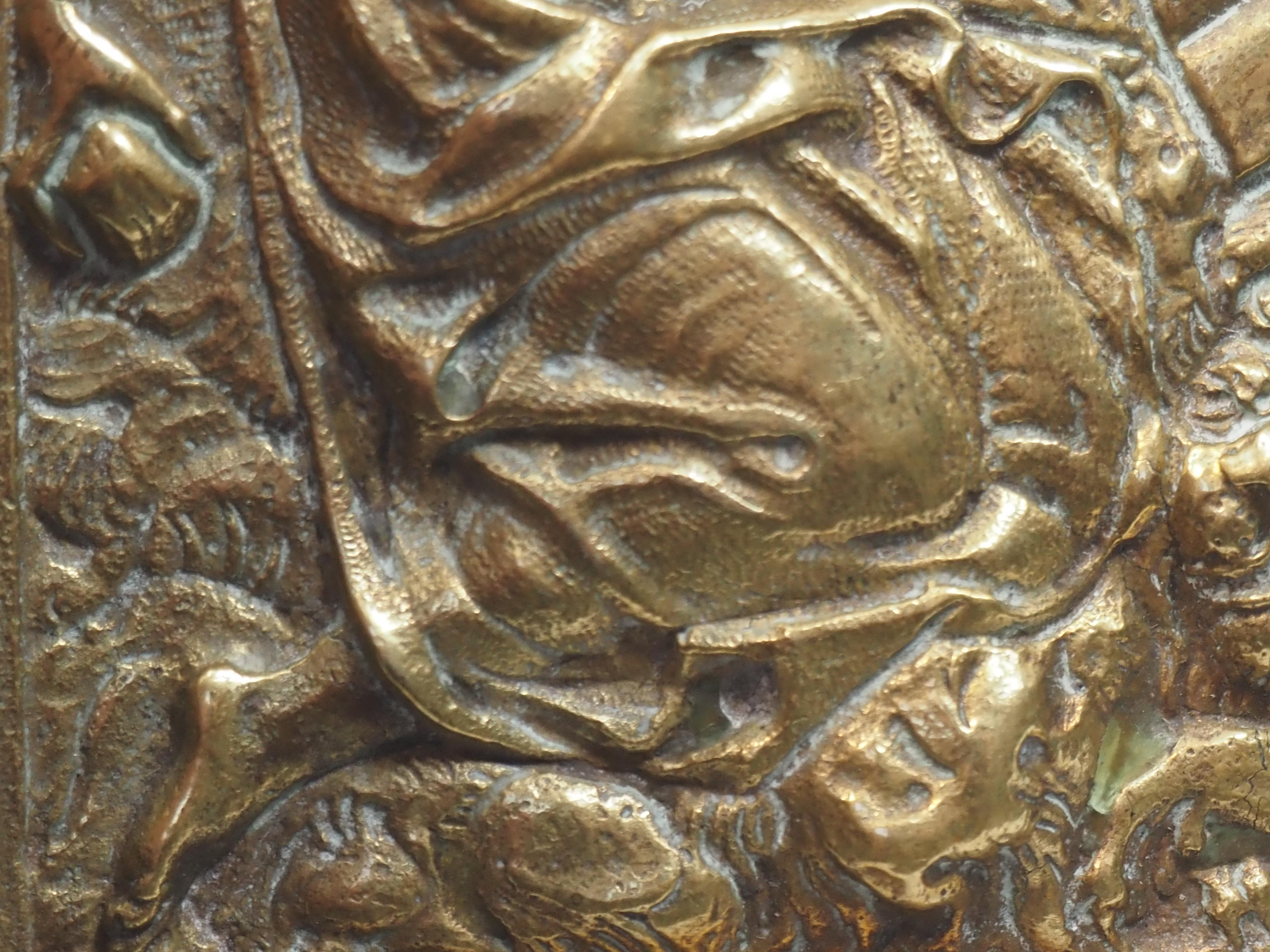 San Jerónimo en el desierto, Relieve en bronce fundido, Siglo XVI / XVII en venta 2